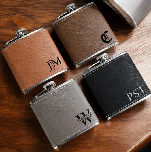 Custom Engraved Greek Flask | Fraternity Gift | Groomsmen Gift