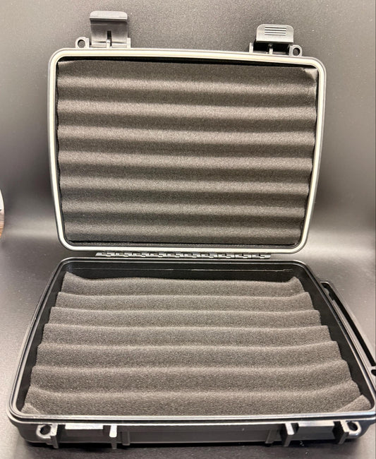 Omega Psi Phi Travel Cigar Case, Engraved Leatherette Top, Crush Proof Waterproof Airtight Seal - nuvisionkreations