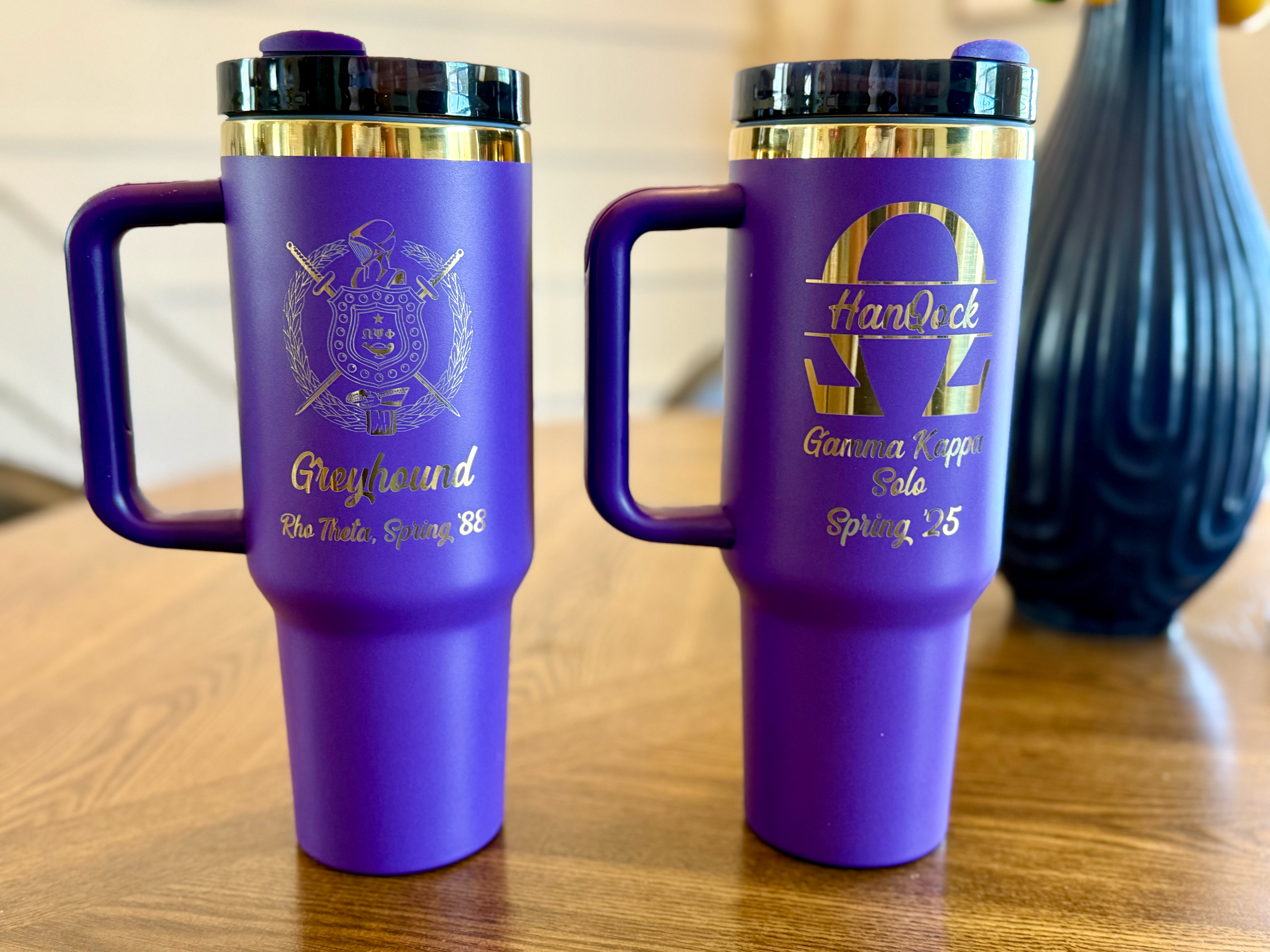 Omega Psi Phi Custom Engraved Tumbler – 40 oz