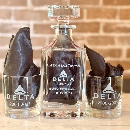 Classic Custom Monogram Decanter Set