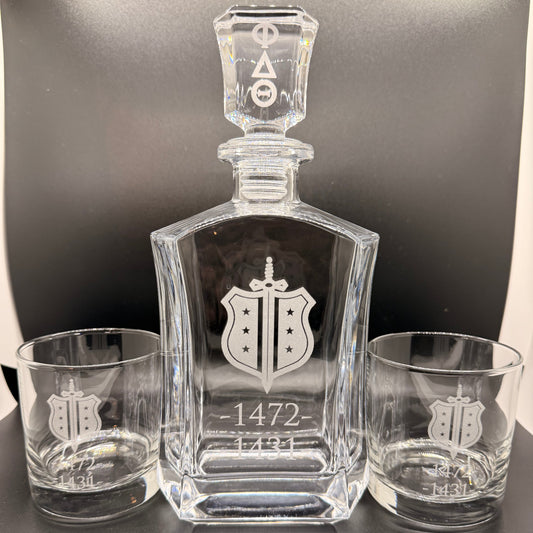 Signature Style Custom Greek Decanter Set