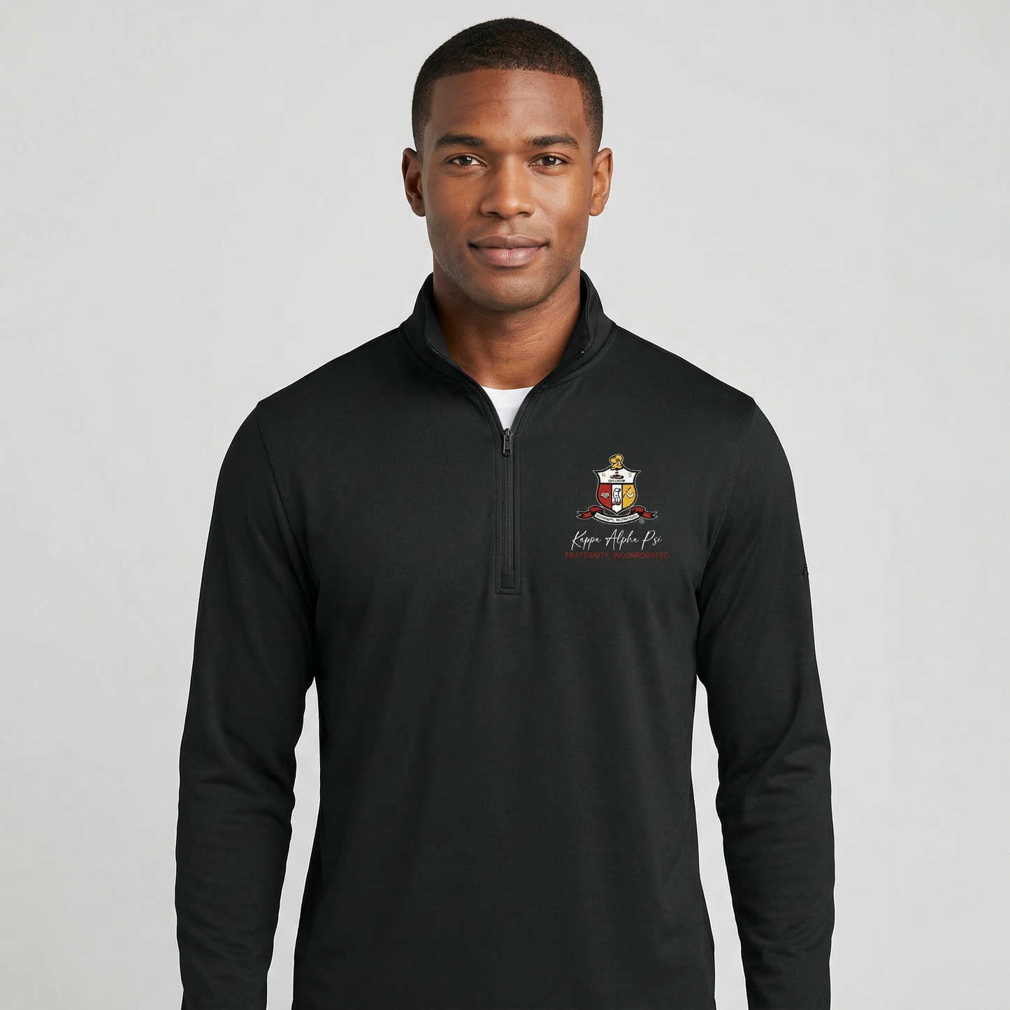 Kappa Alpha Psi Adidas Premium COA Quarter Zip (Black)