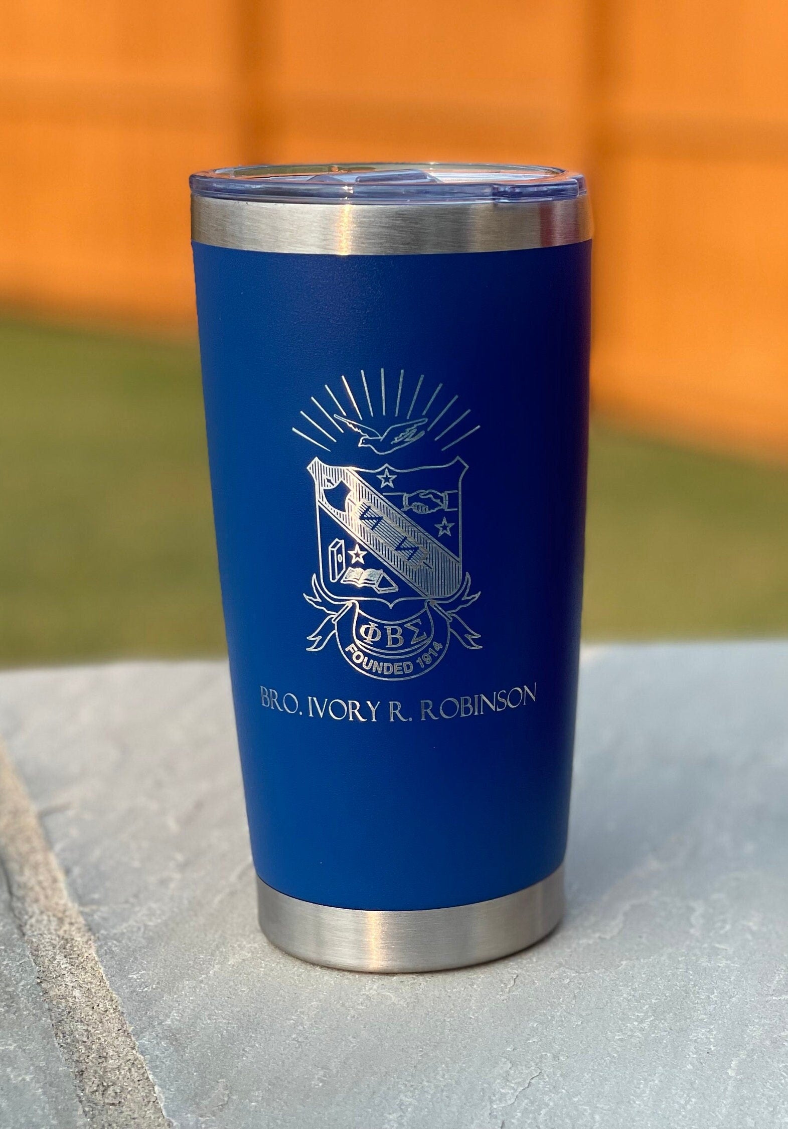 Phi Beta Sigma Custom Engraved Tumbler - 20 oz - nuvisionkreations