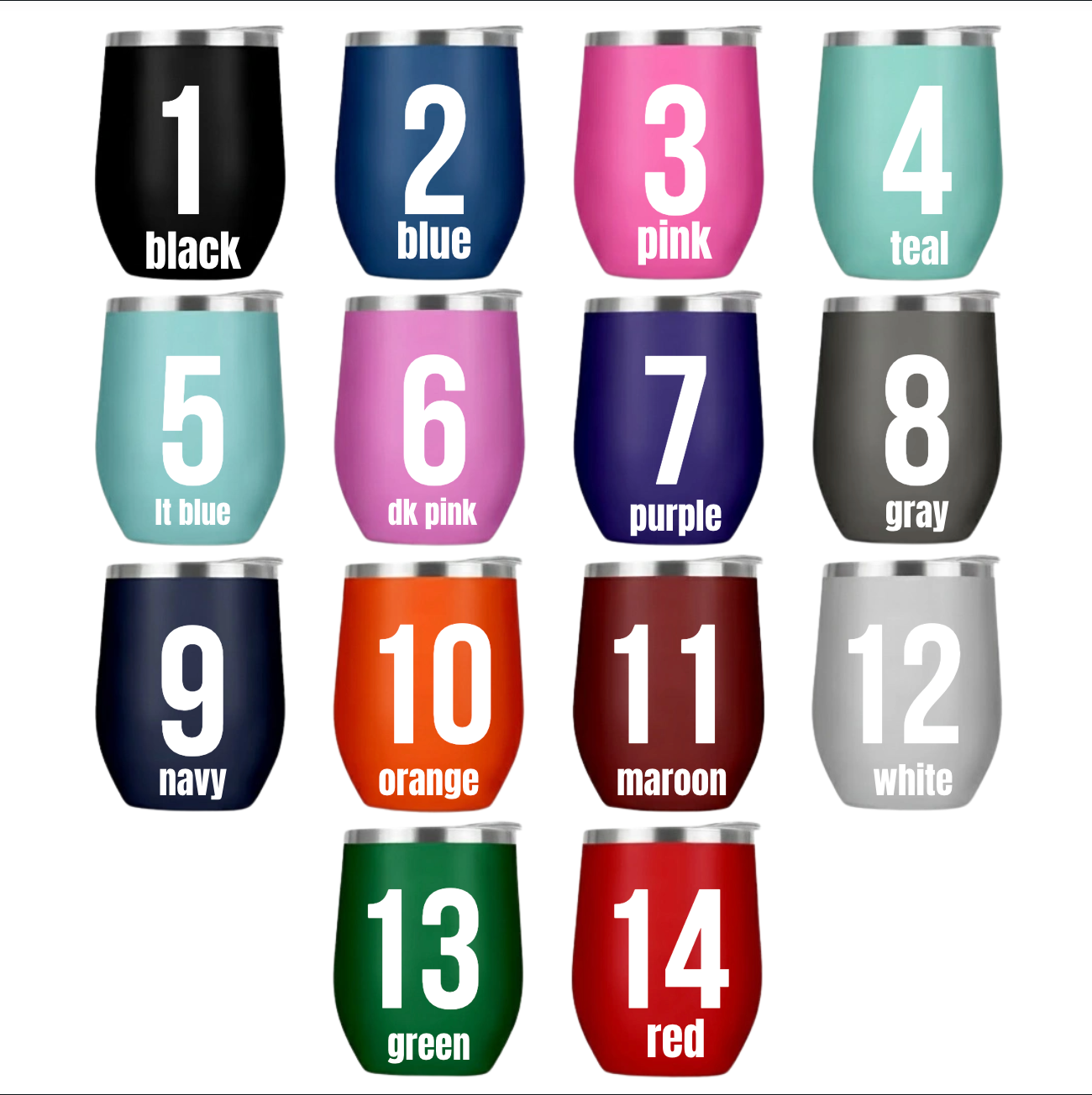 DESIGN YOUR OWN Custom Engraved Wine Tumbler – 12 oz