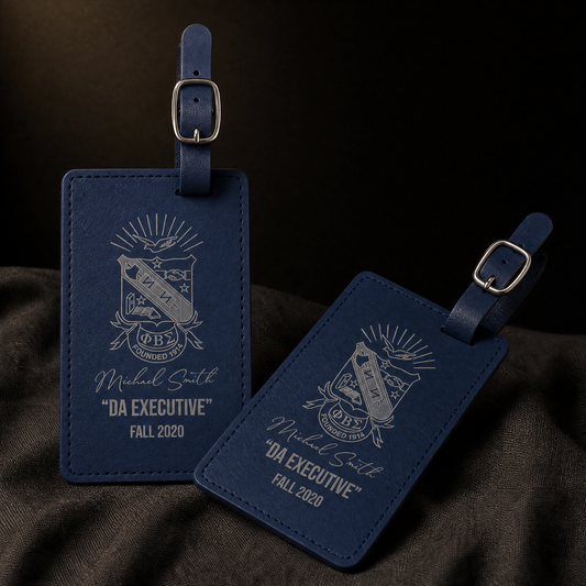 Phi Beta Sigma Custom Engraved Travel Set — Passport Cover + Luggage Tags