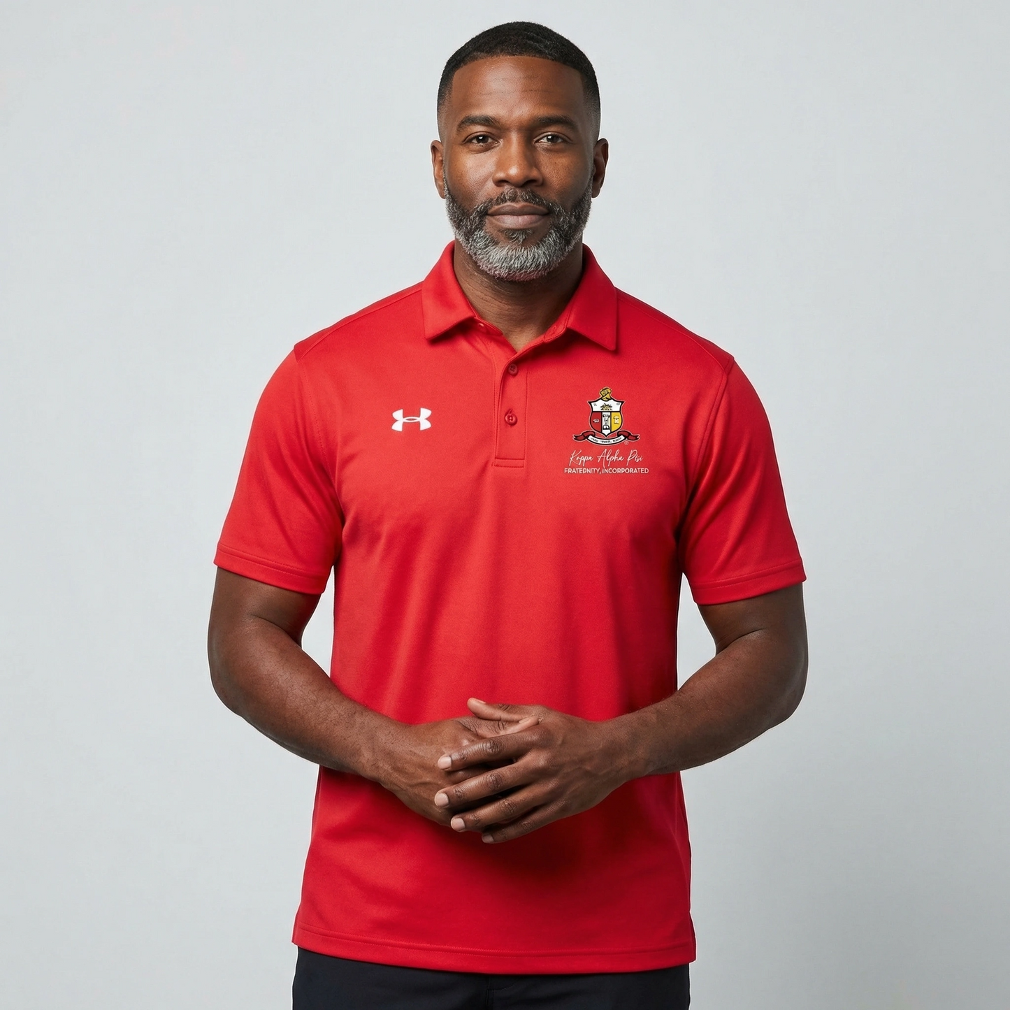Kappa Alpha Psi COA Under Armour Polo Golf Shirt (Red)