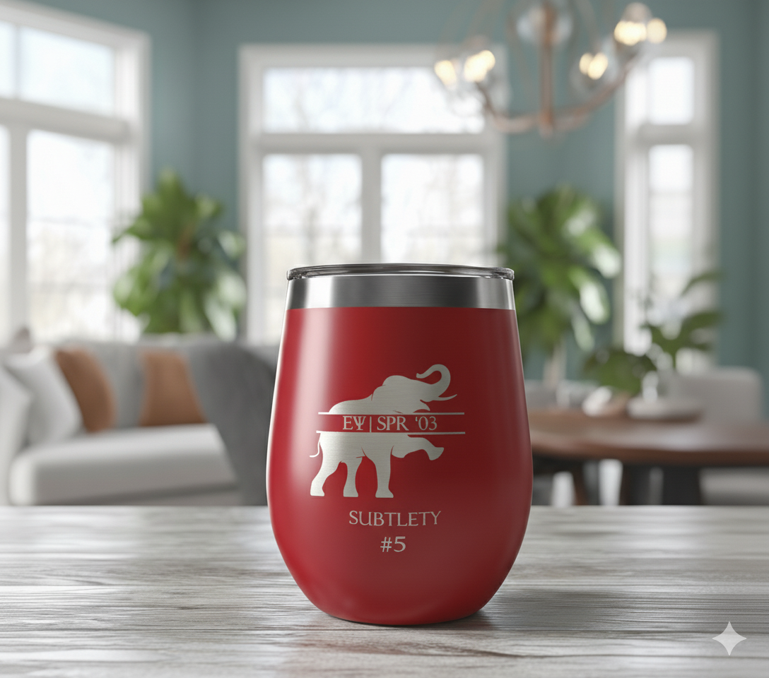 Custom Engraved Delta Sigma Theta Wine Tumbler – 12 oz