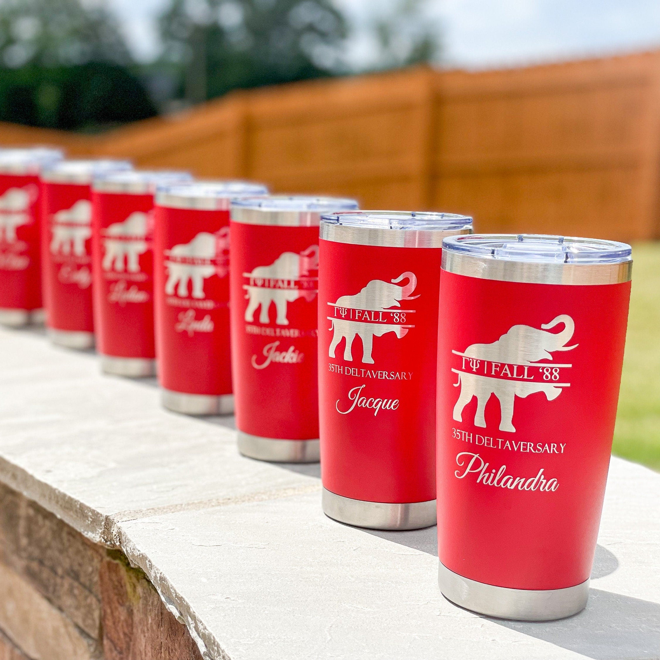 Delta Sigma Theta Custom Engraved Tumbler - 20 oz - nuvisionkreations