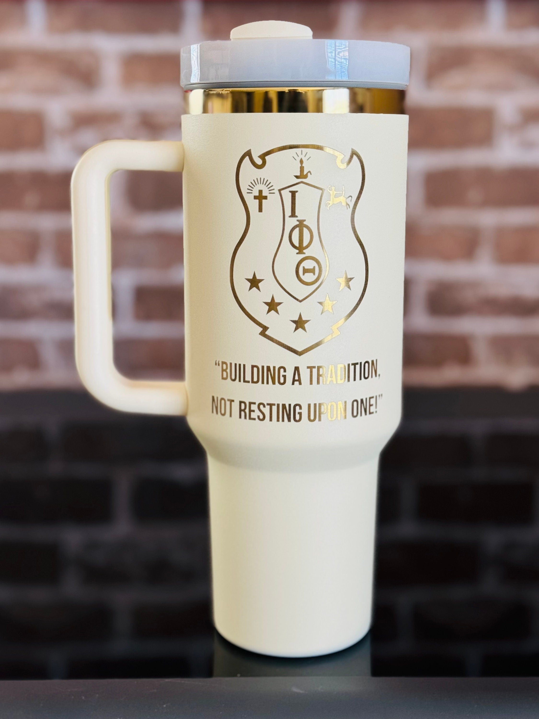 Custom Engraved Iota Phi Theta Tumbler - 40 oz - nuvisionkreations