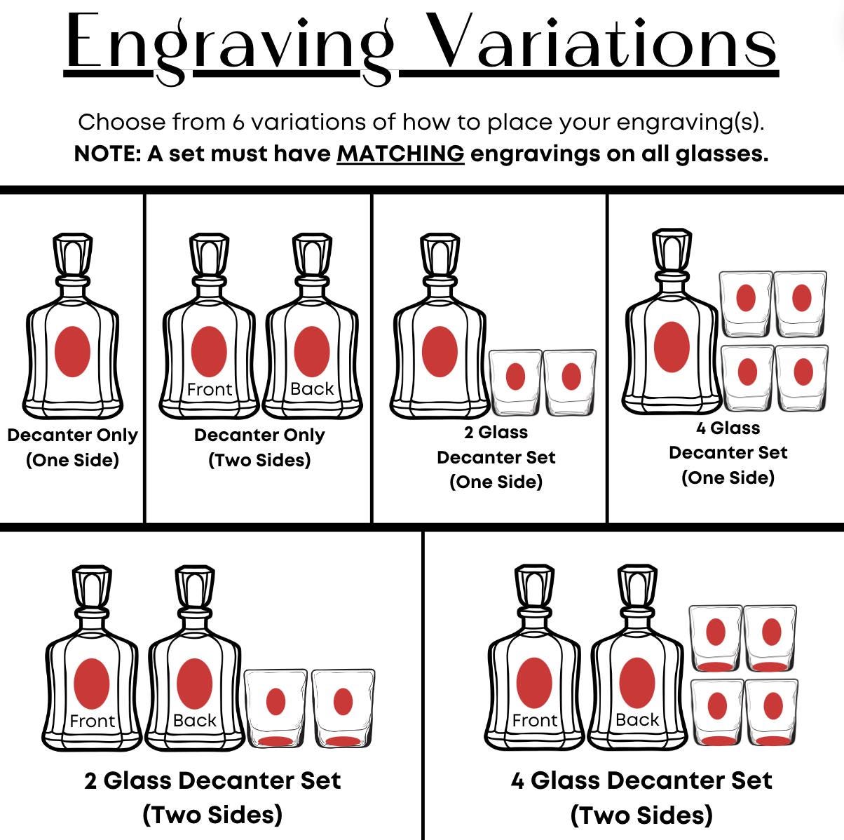 Phi Beta Sigma Custom Engraved Decanter Set - nuvisionkreations