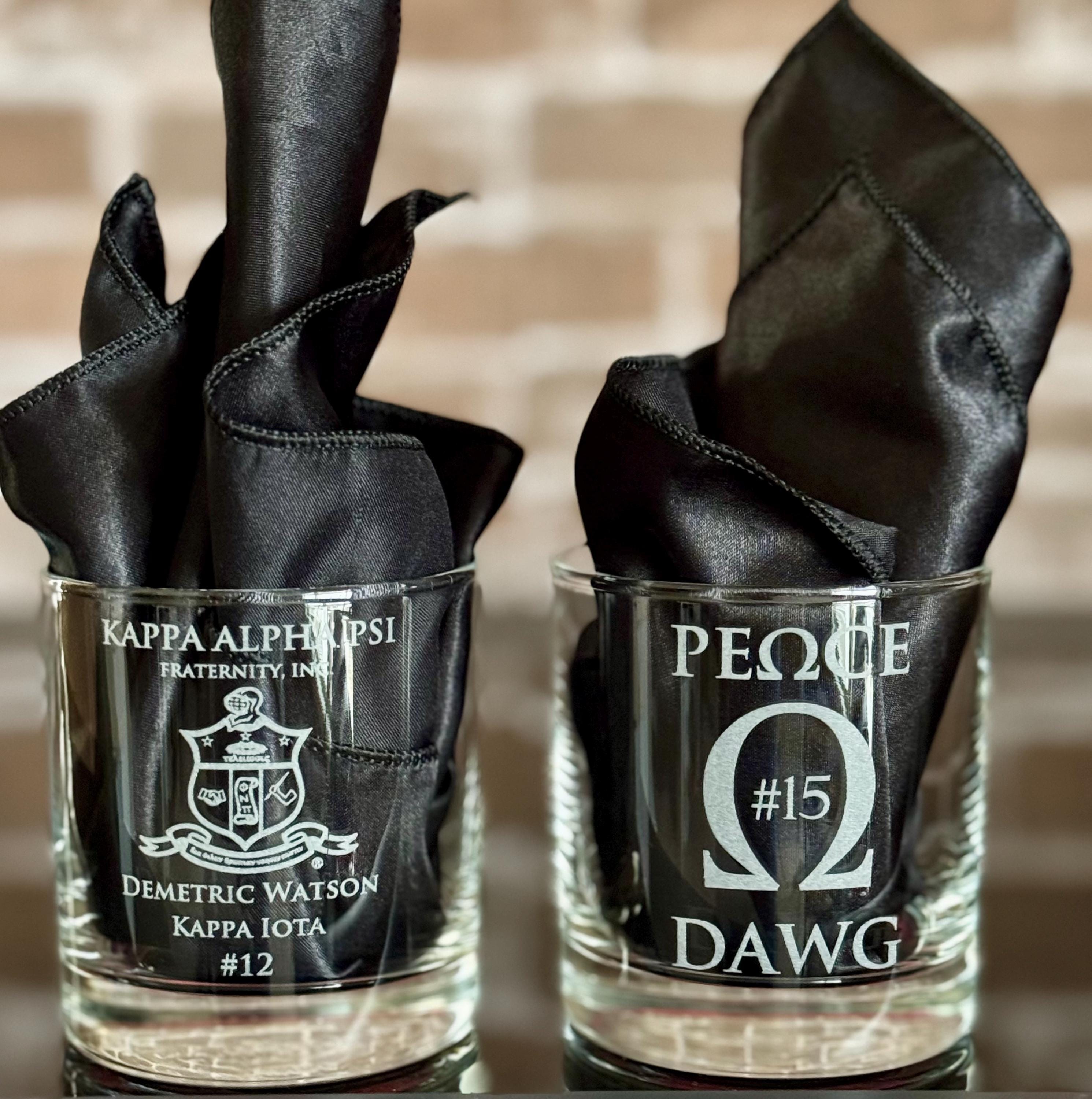 Custom Fraternity Engraved Whiskey Glass | Gift for Greek | Personalized Greek Drinking Glasses | Custom Mason Glasses - nuvisionkreations