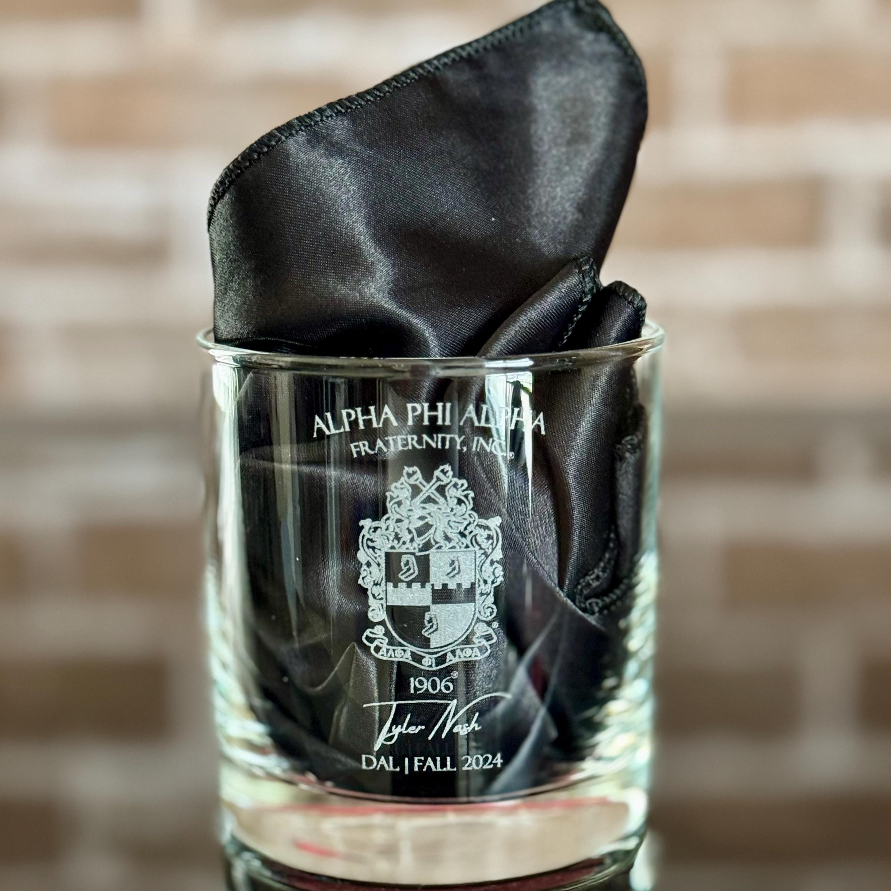 Custom Engraved Alpha Phi Alpha Drinking Glasses, Gift for Alpha Phi Alpha
