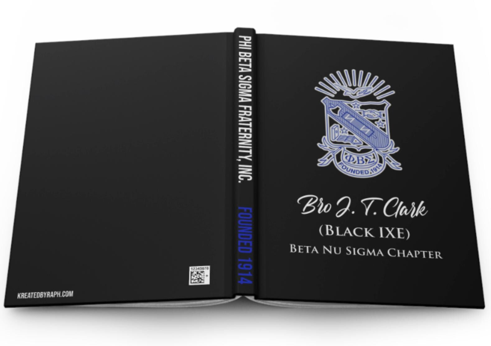 Custom Phi Beta Sigma Fraternity, Inc. Hardcover Notepad, Personalized Sigma Journal