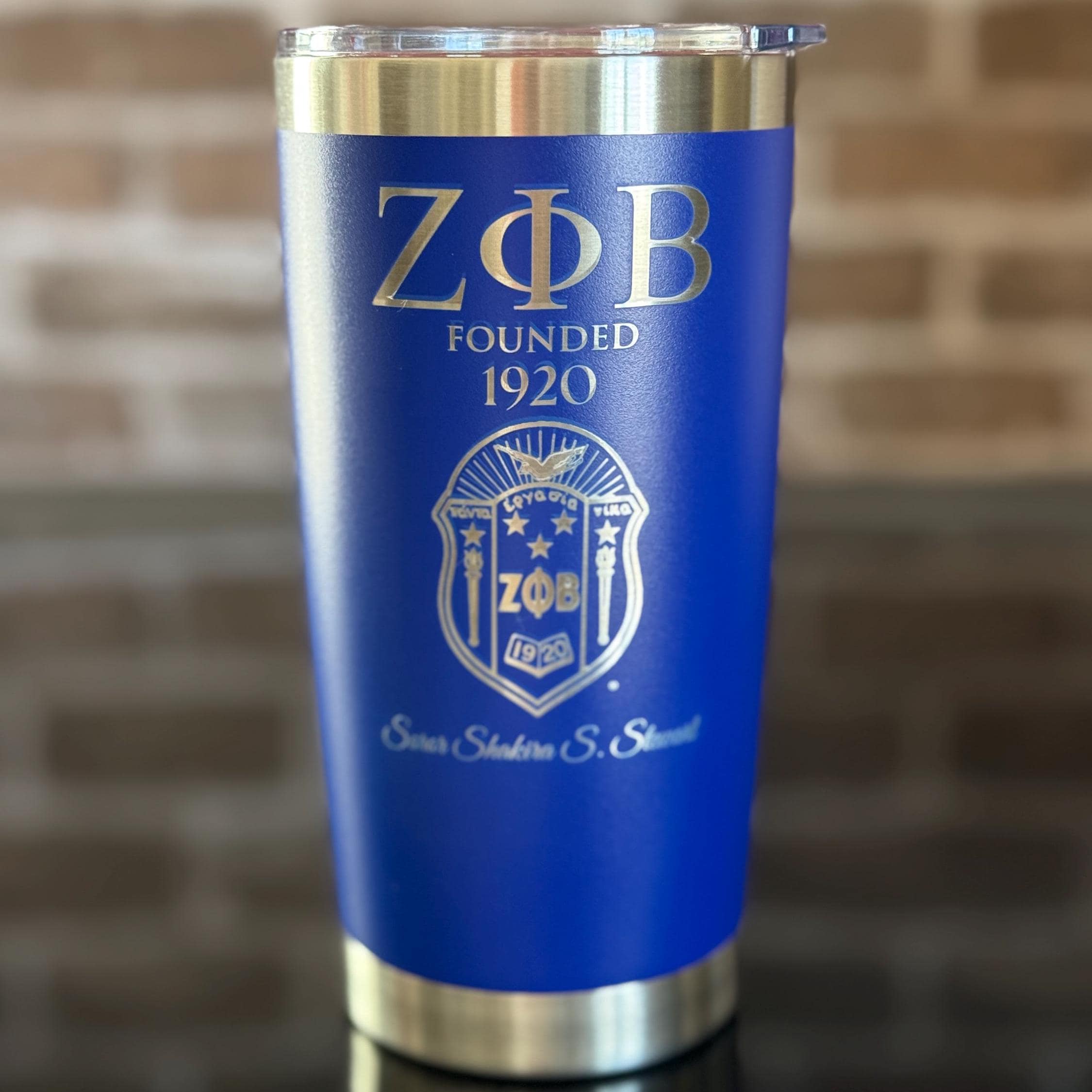 Zeta Phi Beta Custom Engraved Tumbler – 20 oz - nuvisionkreations