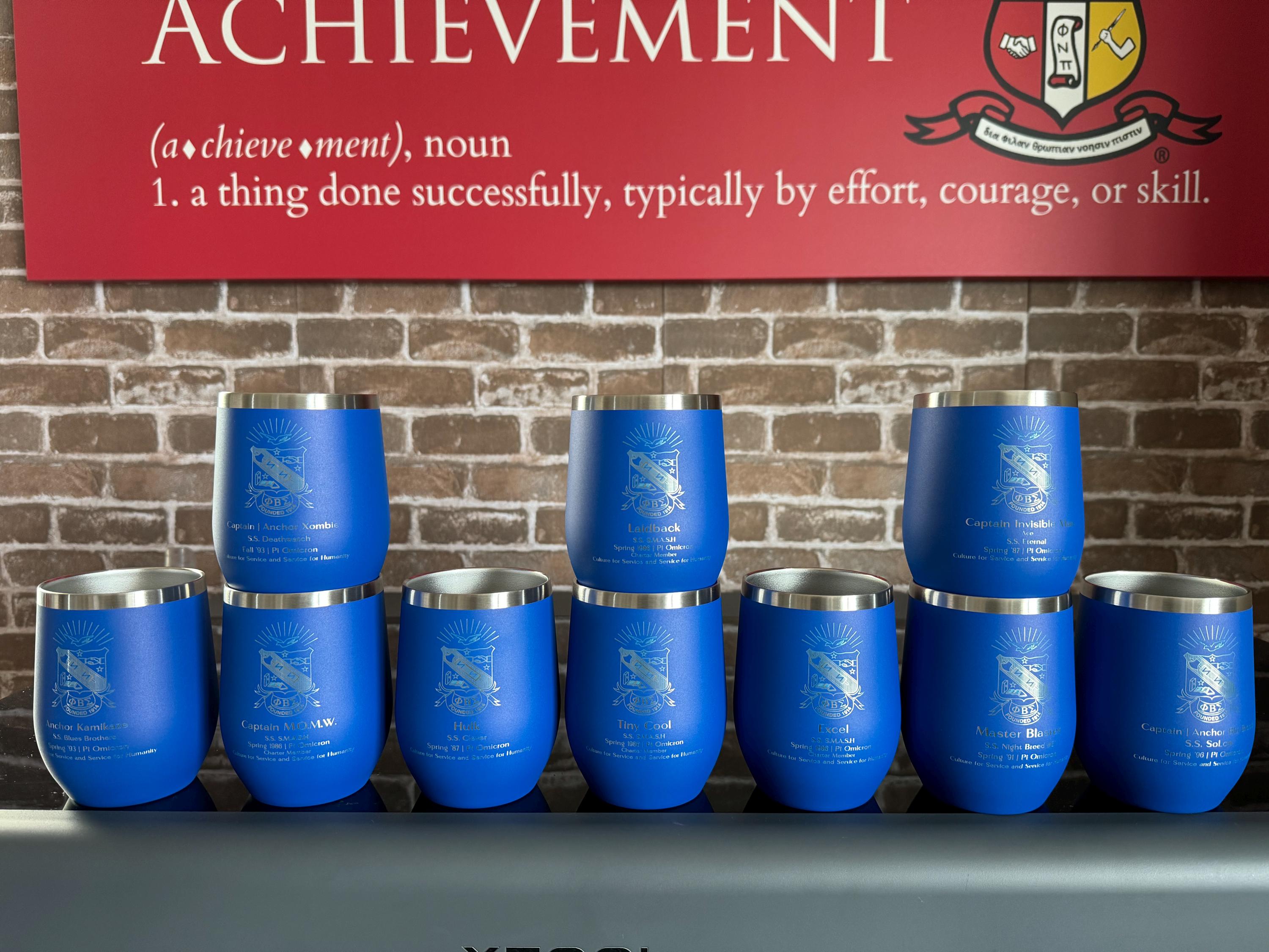 Custom Engraved Phi Beta Sigma Wine Tumbler – 12 oz - nuvisionkreations