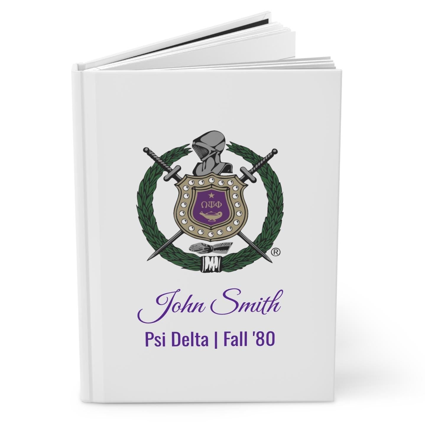 Custom Printed Omega Psi Phi Notebook - nuvisionkreations