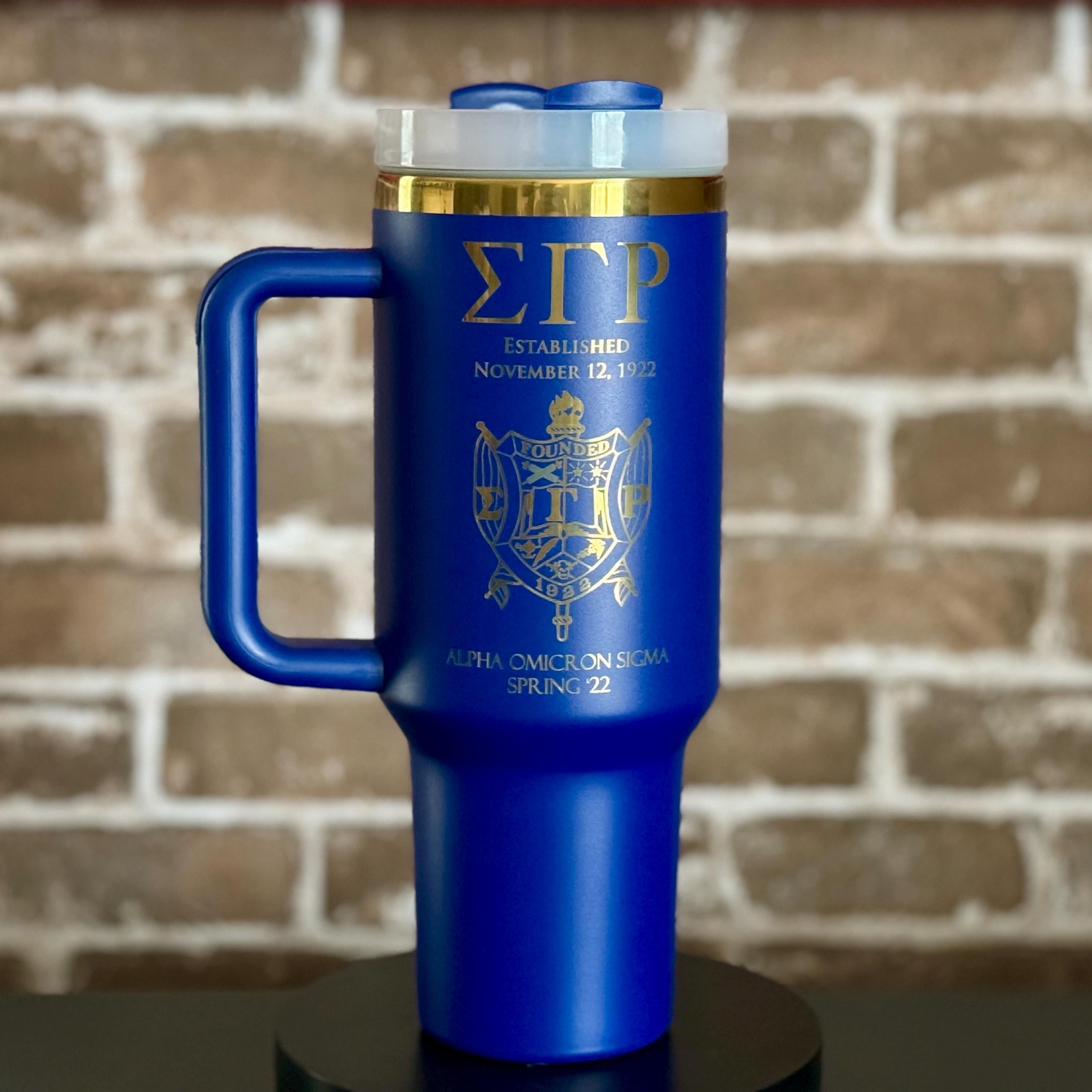 Custom Engraved Sigma Gamma Rho Tumbler (40 oz) - nuvisionkreations