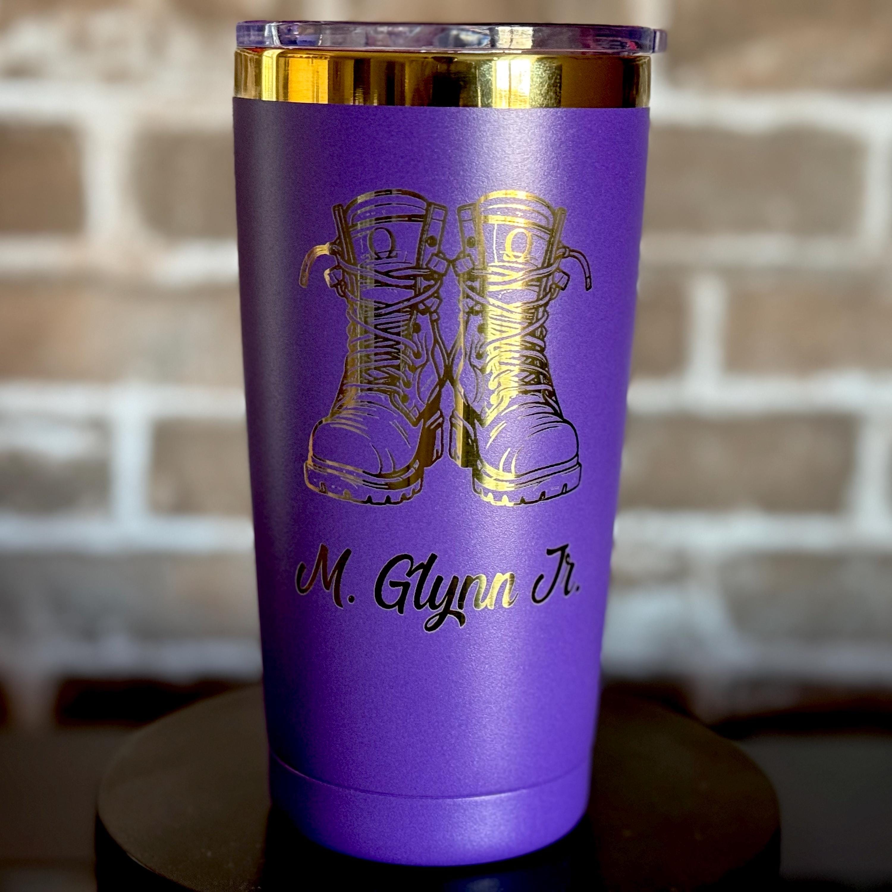 Omega Psi Phi Custom Engraved Tumbler - 20 oz - nuvisionkreations