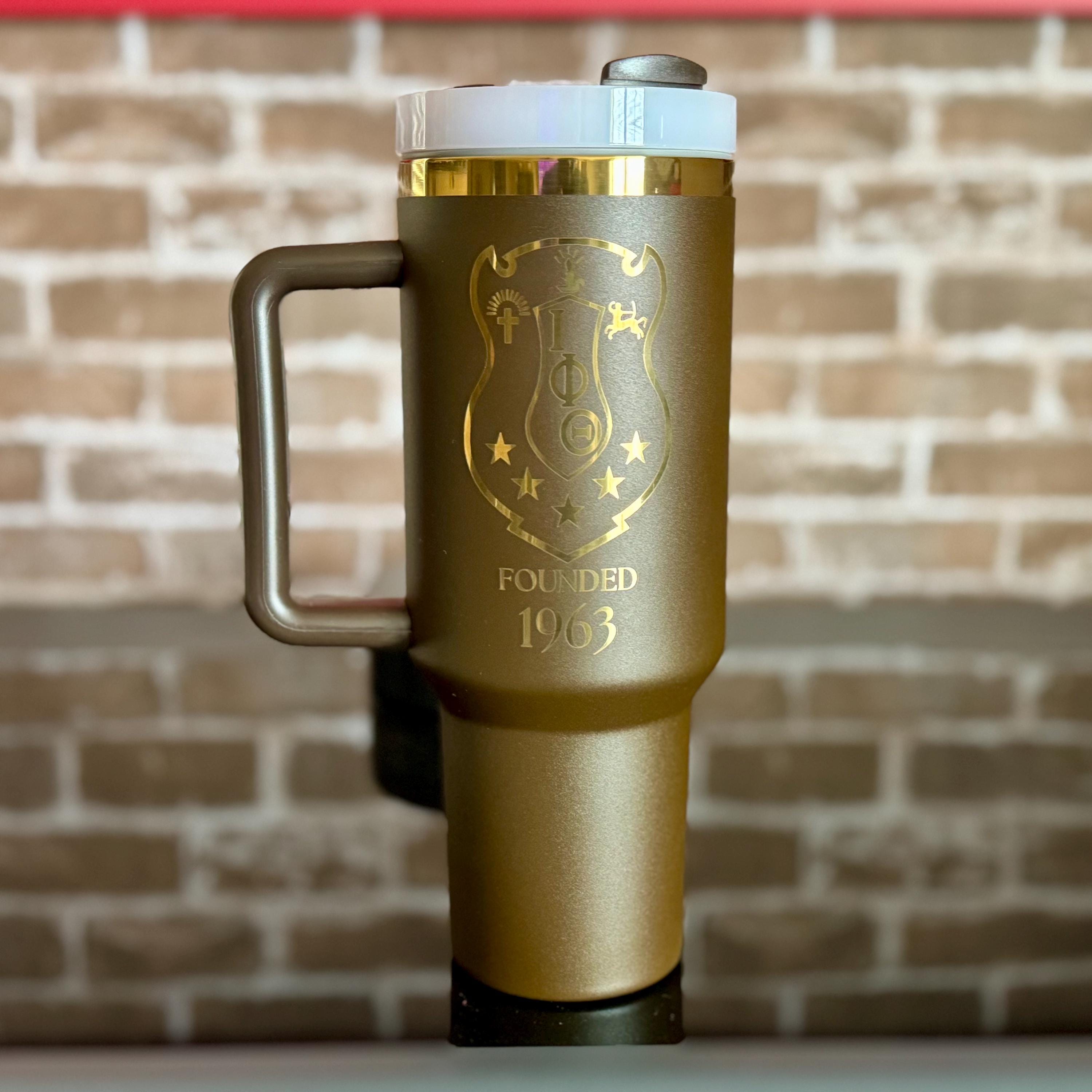 Custom Engraved Iota Phi Theta Tumbler - 40 oz - nuvisionkreations