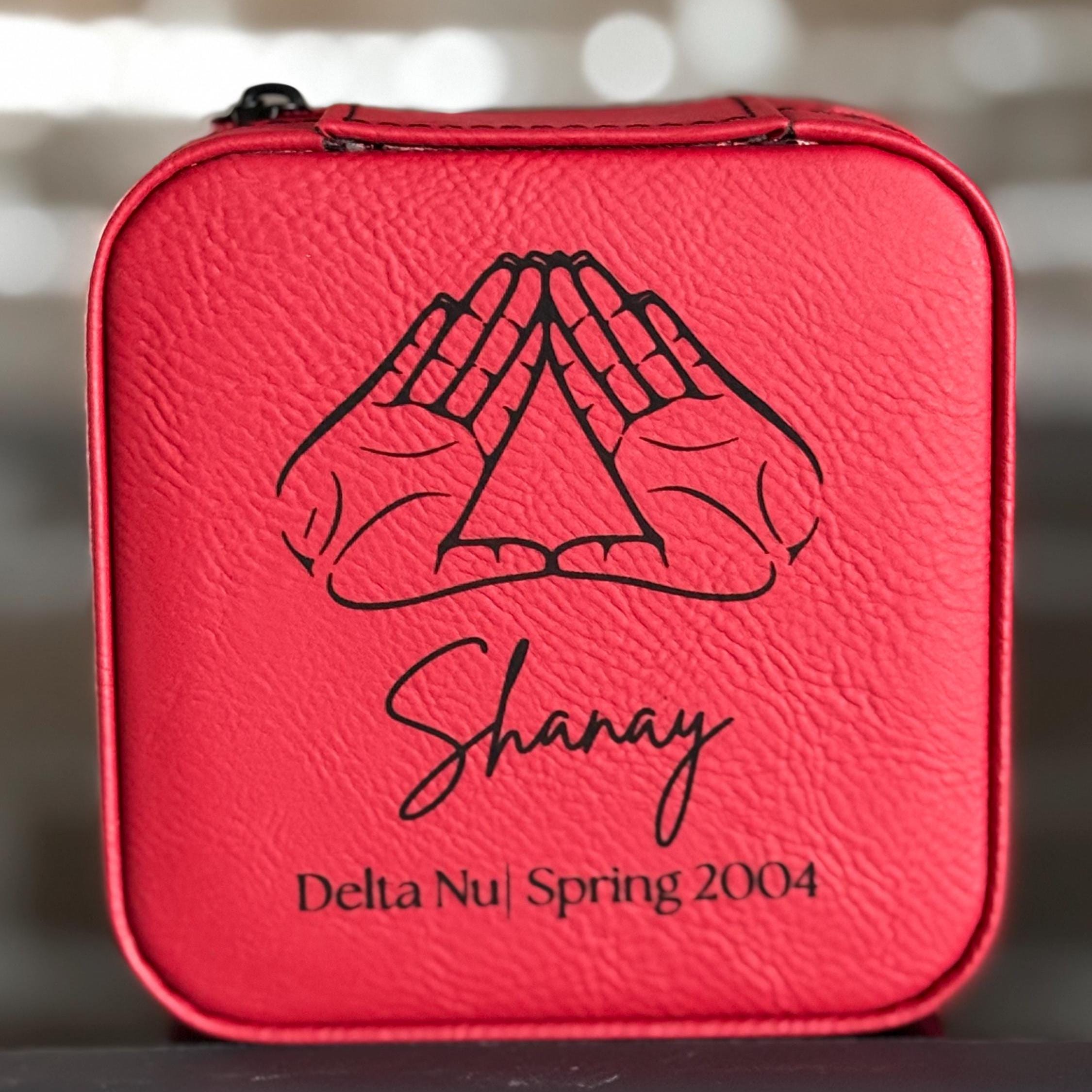 Custom Engraved Delta Sigma Theta Jewelry Box - nuvisionkreations