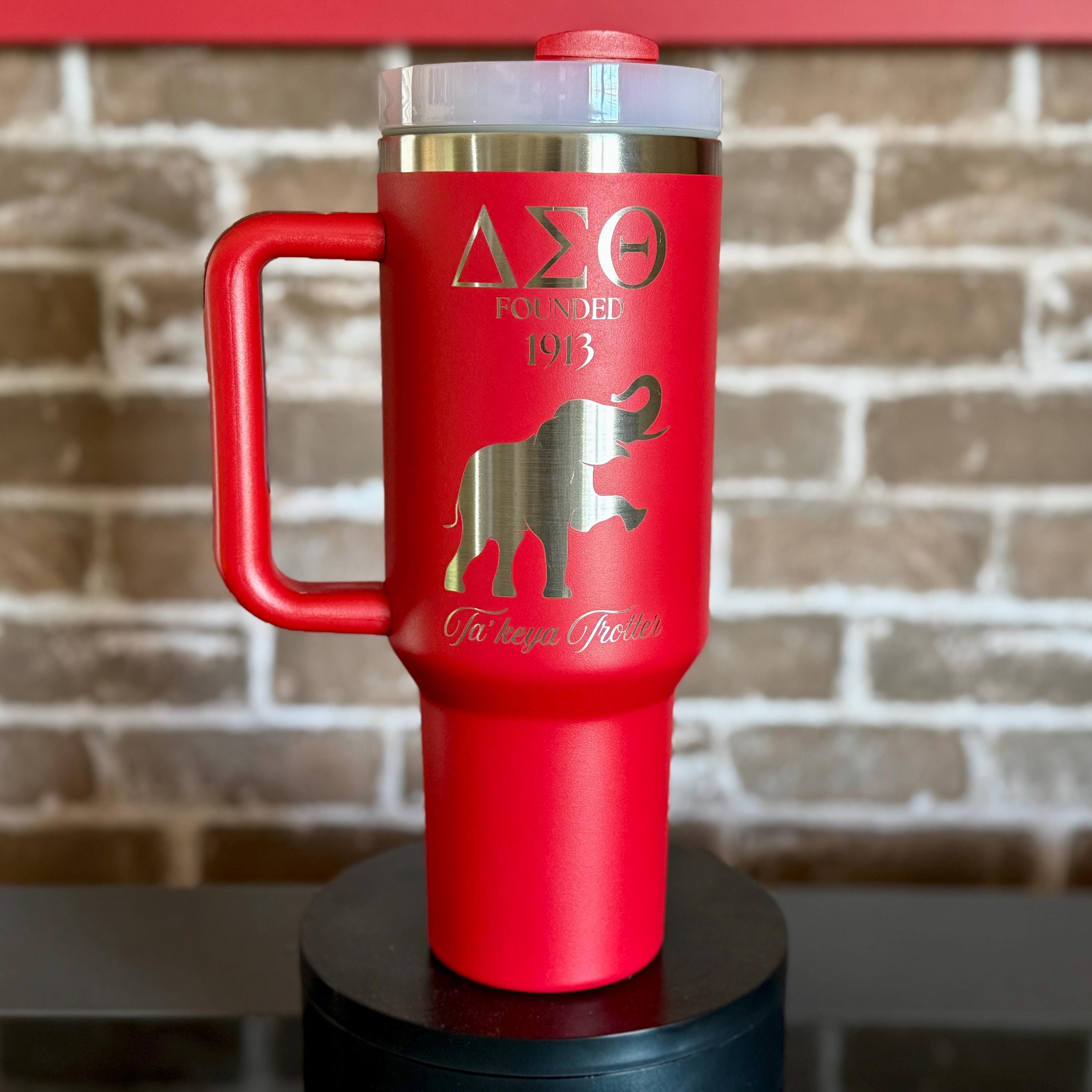 Custom Engraved Delta Sigma Theta 40oz Tumbler