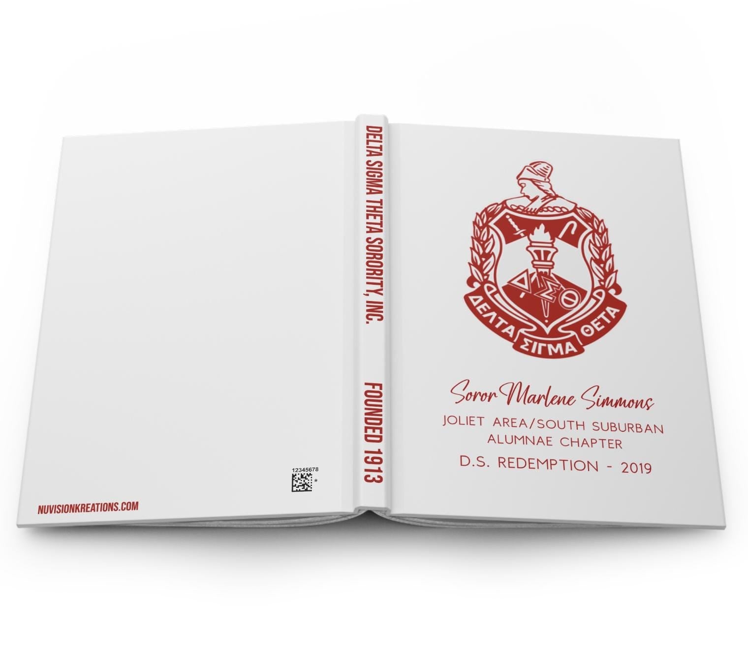 Custom Delta Sigma Theta Sorority, Inc. Hardcover Notebook, Custom Delta Journal