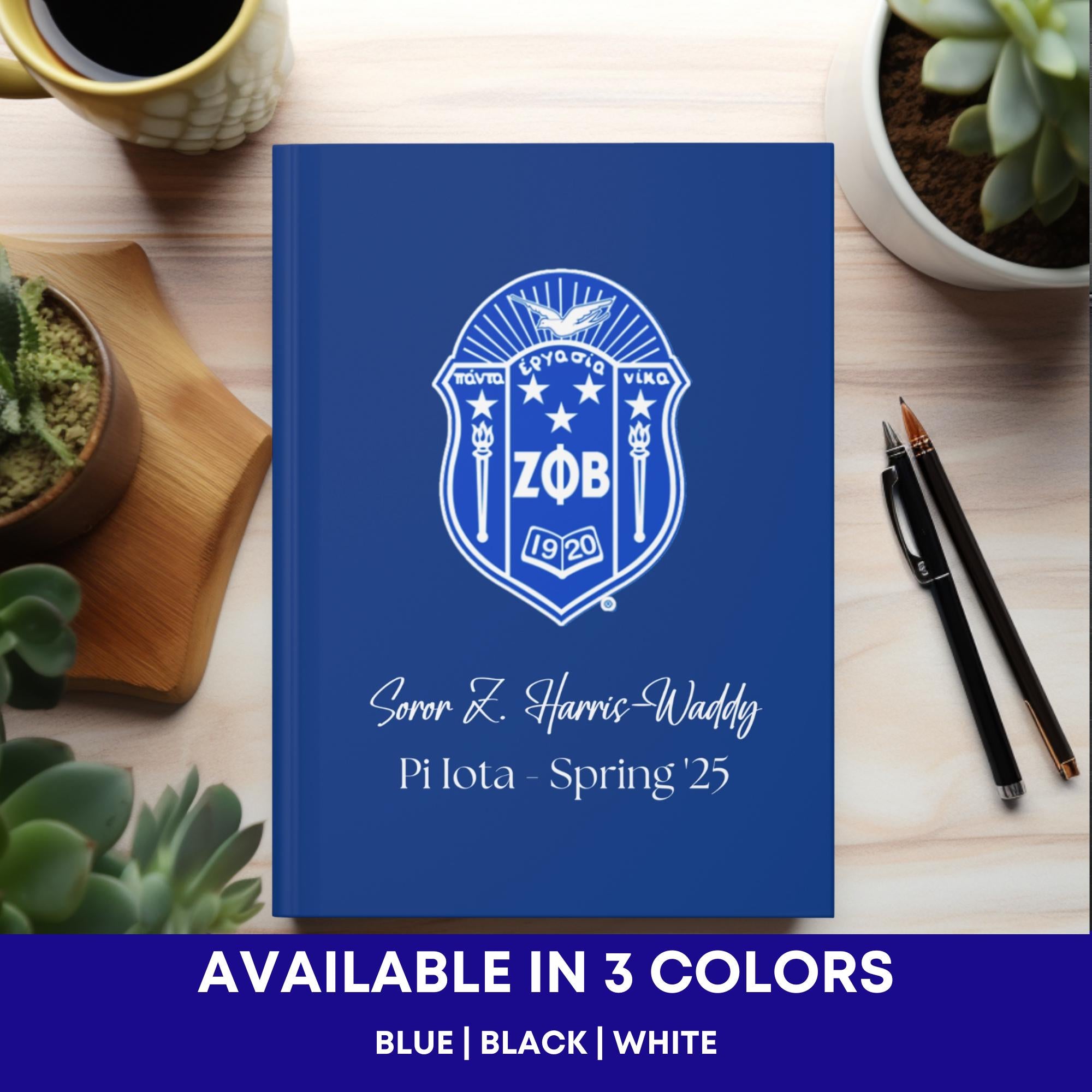 Custom Printed Zeta Phi Beta Notebook - nuvisionkreations