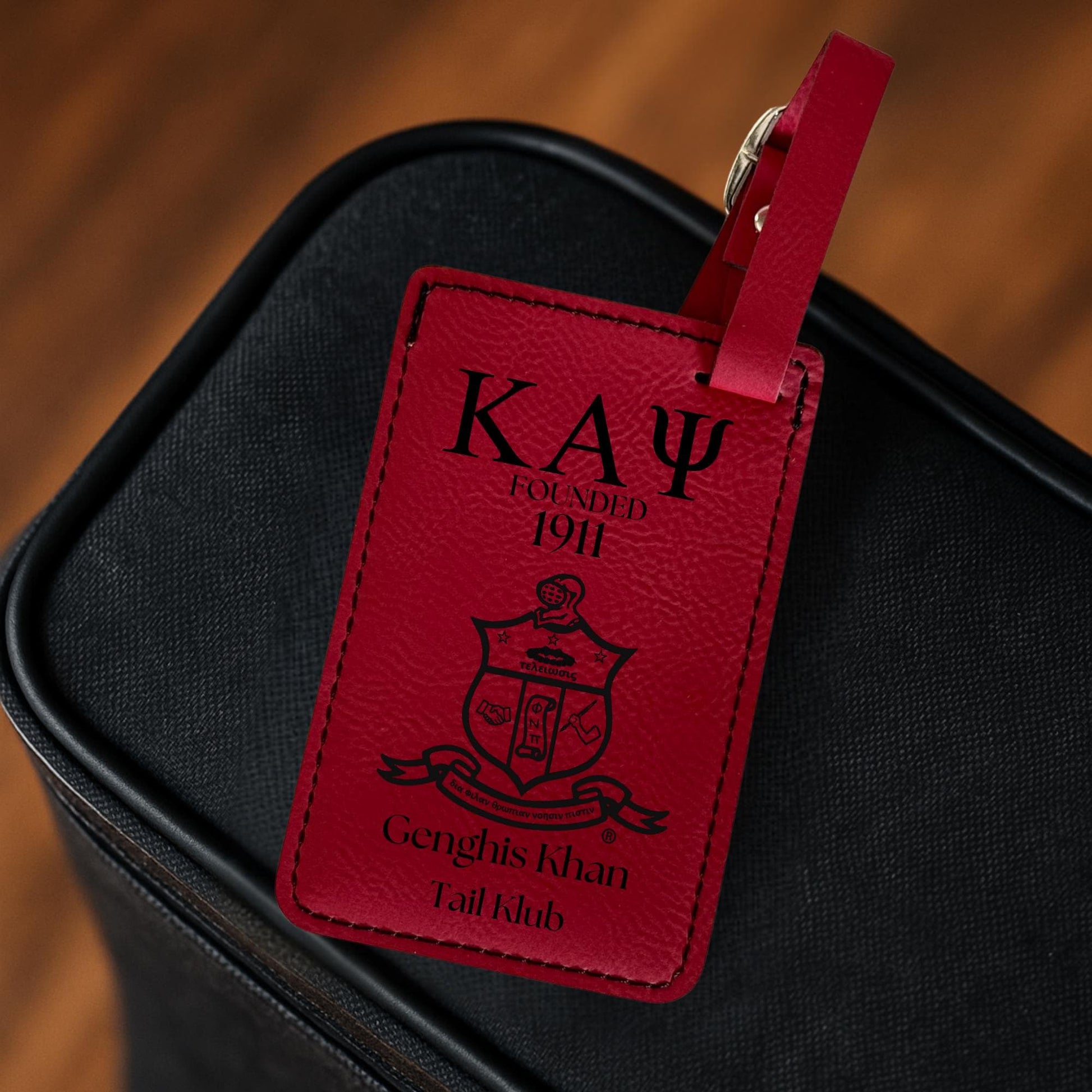 Custom Kappa Alpha Psi Leather Luggage Tags | Personalized Kappa Bag Tags