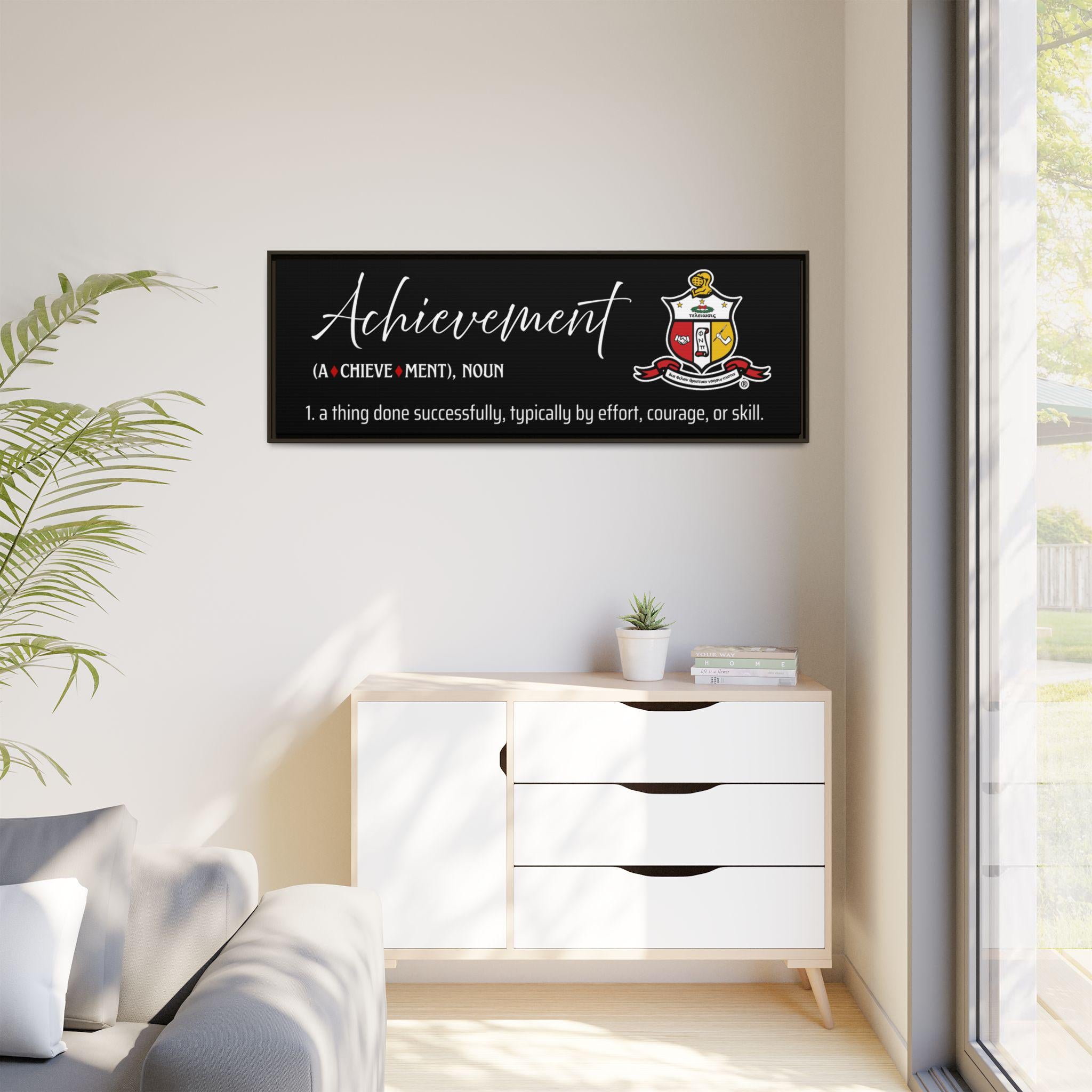 Kappa Alpha Psi Achievement Definition 2.0 Framed Canvas - nuvisionkreations