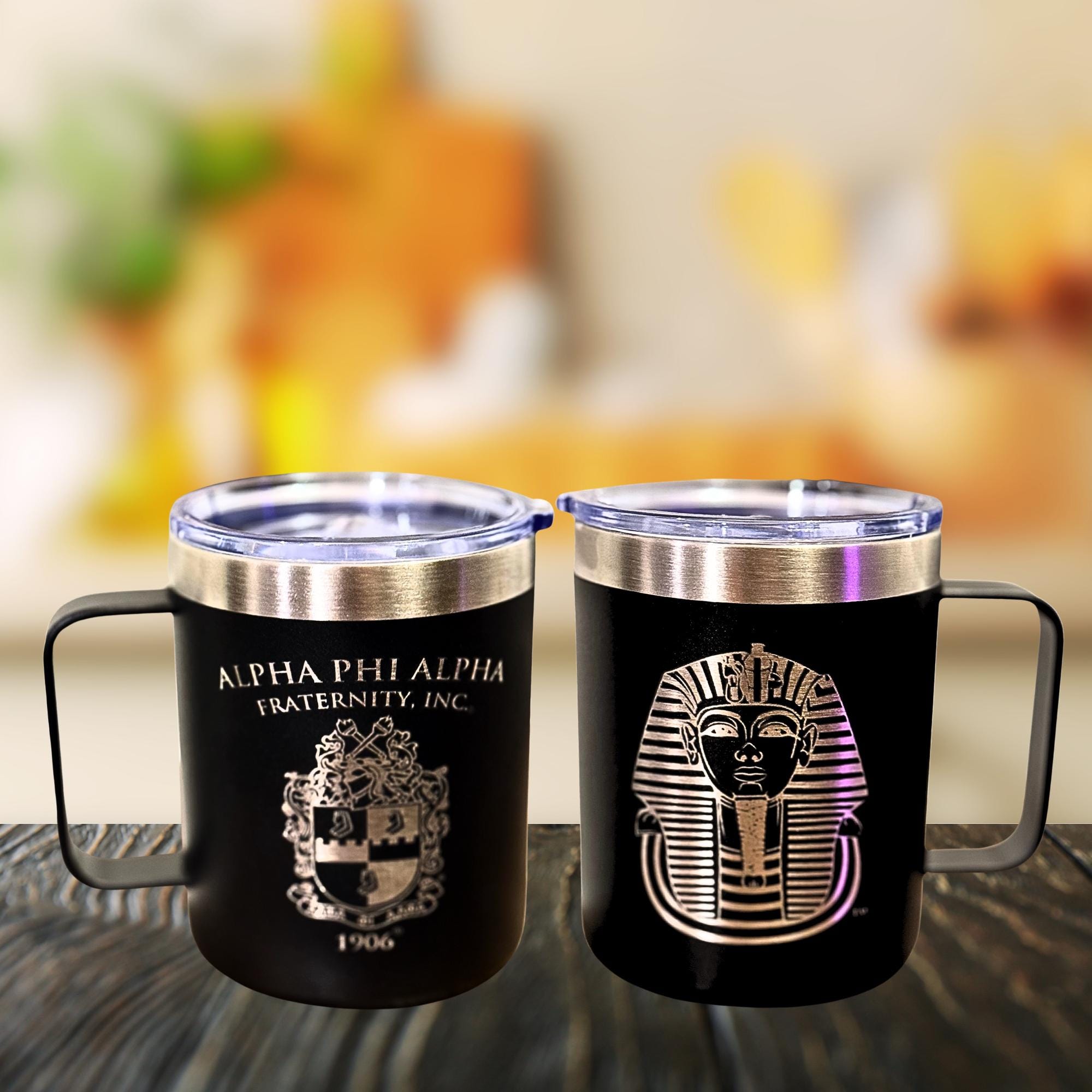 Custom Engraved Alpha Phi Alpha Cup, Alpha Coffee Mug (15 oz)