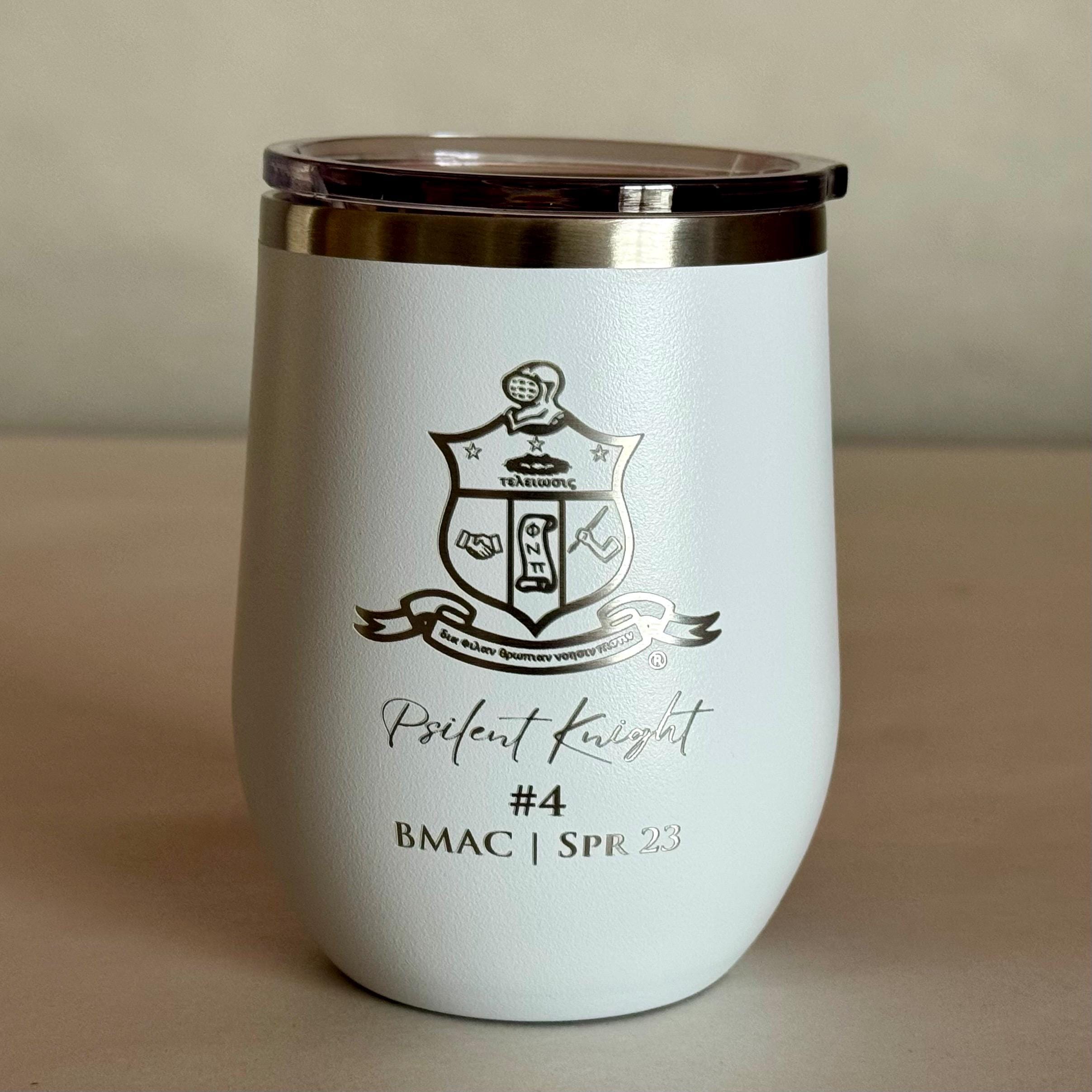 Custom Engraved Kappa Alpha Psi Wine Tumbler – 12 oz - nuvisionkreations
