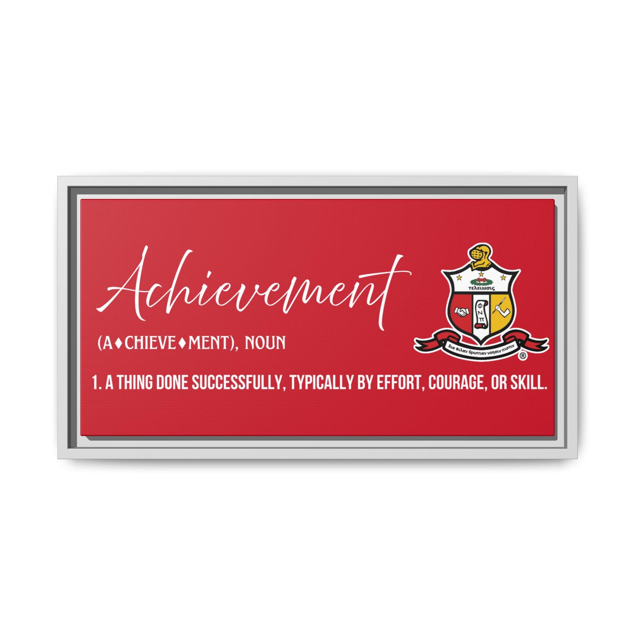 Kappa Alpha Psi “Achievement Defined” Framed Canvas - nuvisionkreations