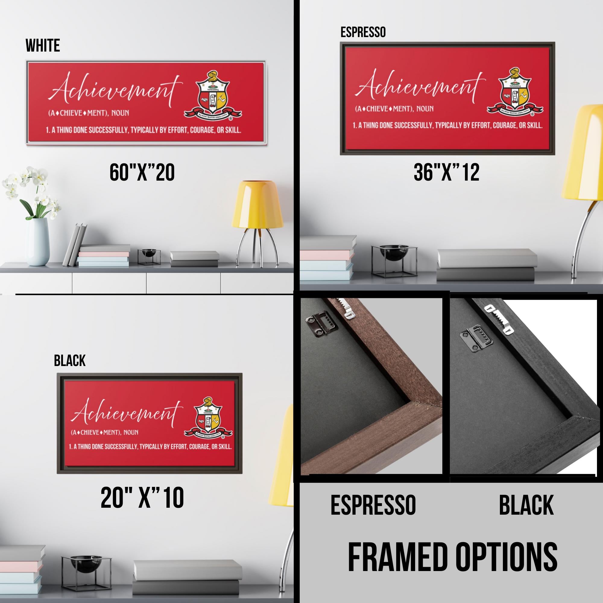 Kappa Alpha Psi “Achievement Defined” Framed Canvas - nuvisionkreations
