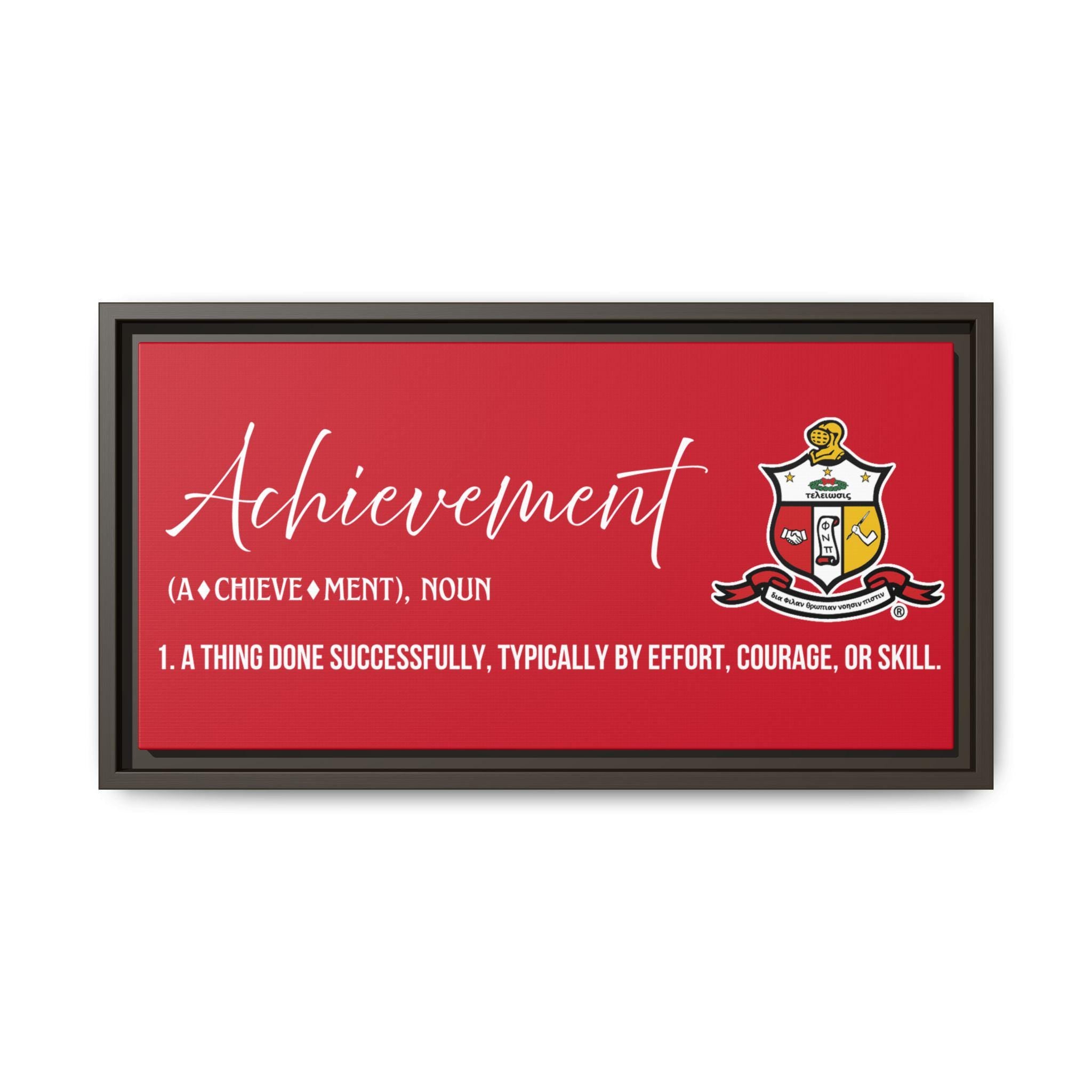 Kappa Alpha Psi “Achievement Defined” Framed Canvas - nuvisionkreations