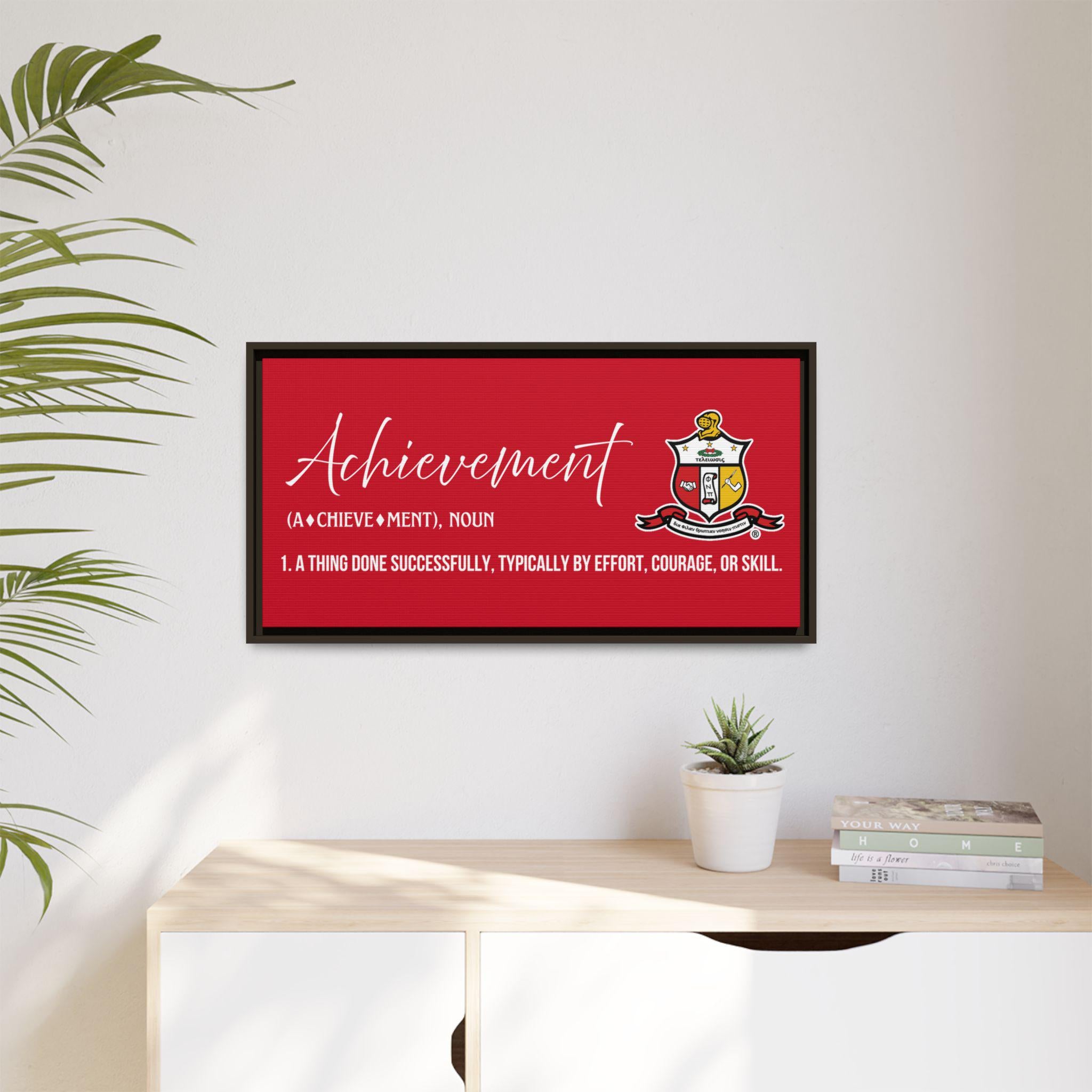 Kappa Alpha Psi “Achievement Defined” Framed Canvas - nuvisionkreations