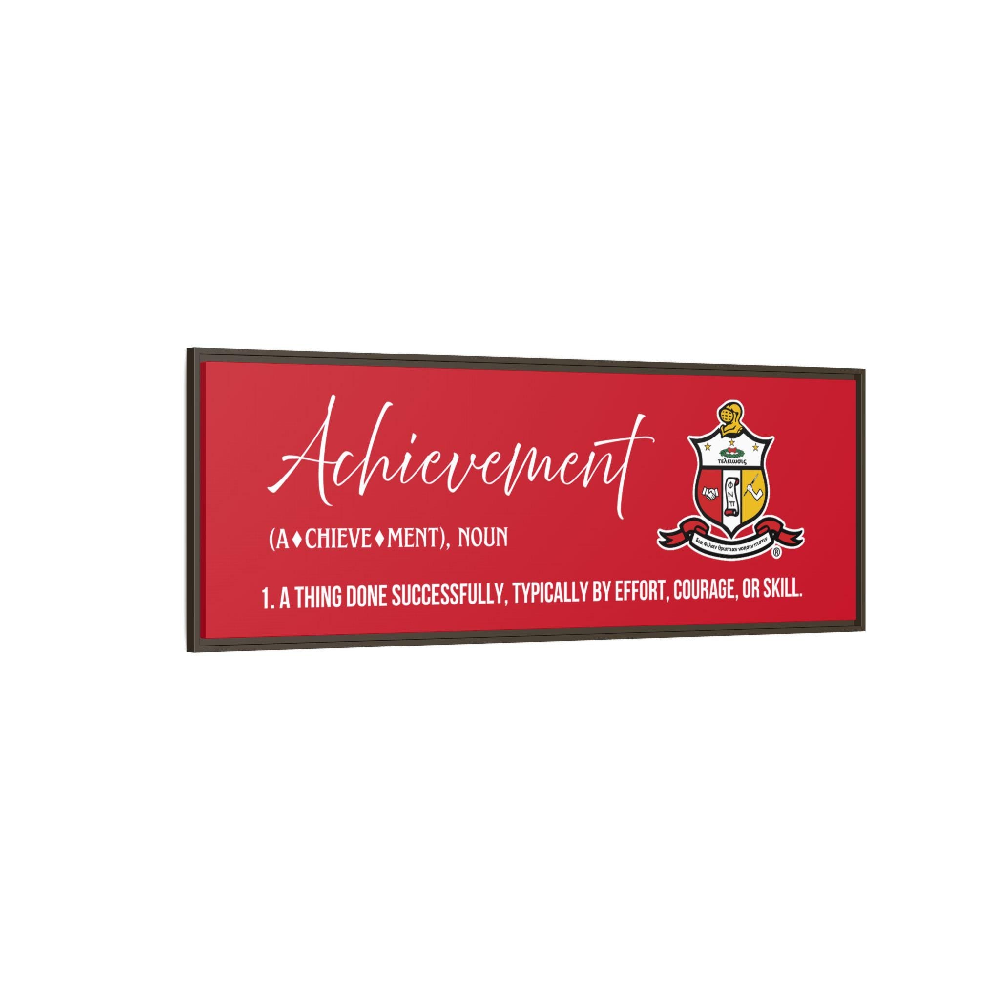 Kappa Alpha Psi “Achievement Defined” Framed Canvas - nuvisionkreations