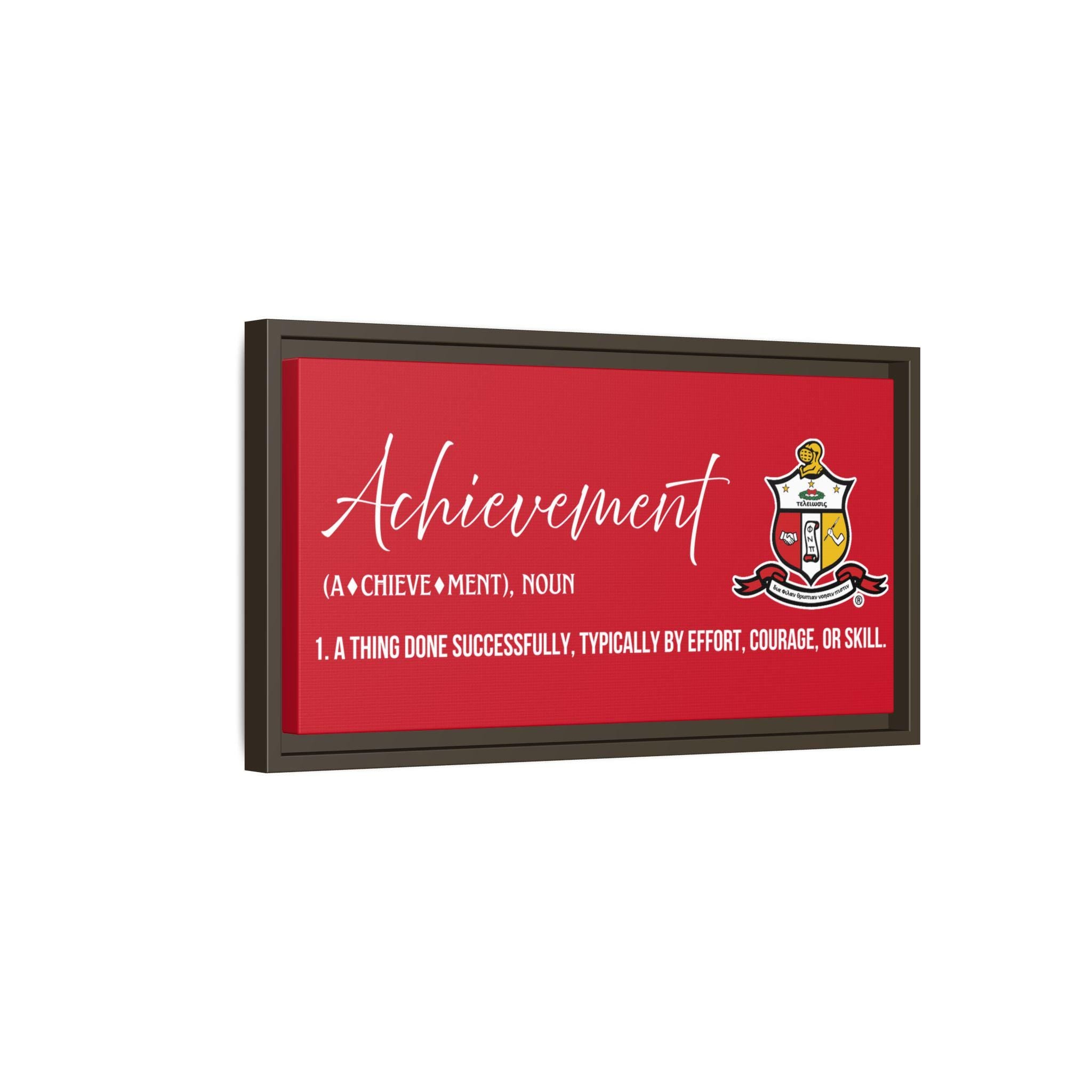 Kappa Alpha Psi “Achievement Defined” Framed Canvas - nuvisionkreations