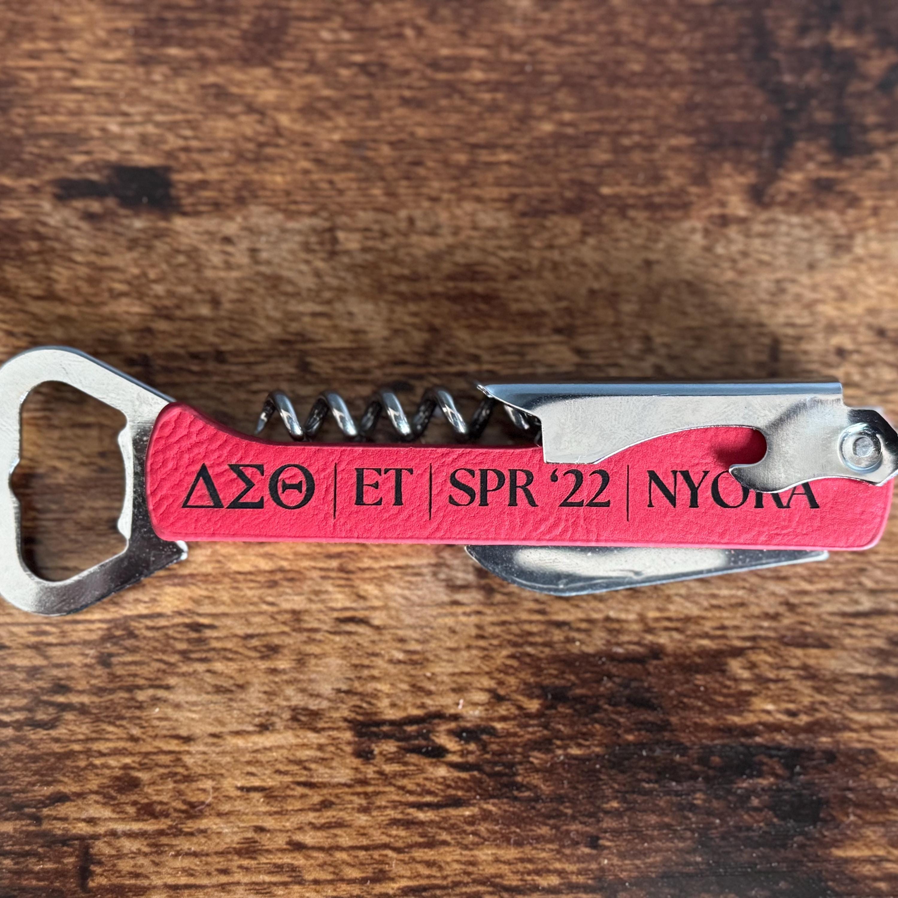 Custom Engraved Bottle Opener Multi-Tool (RED)