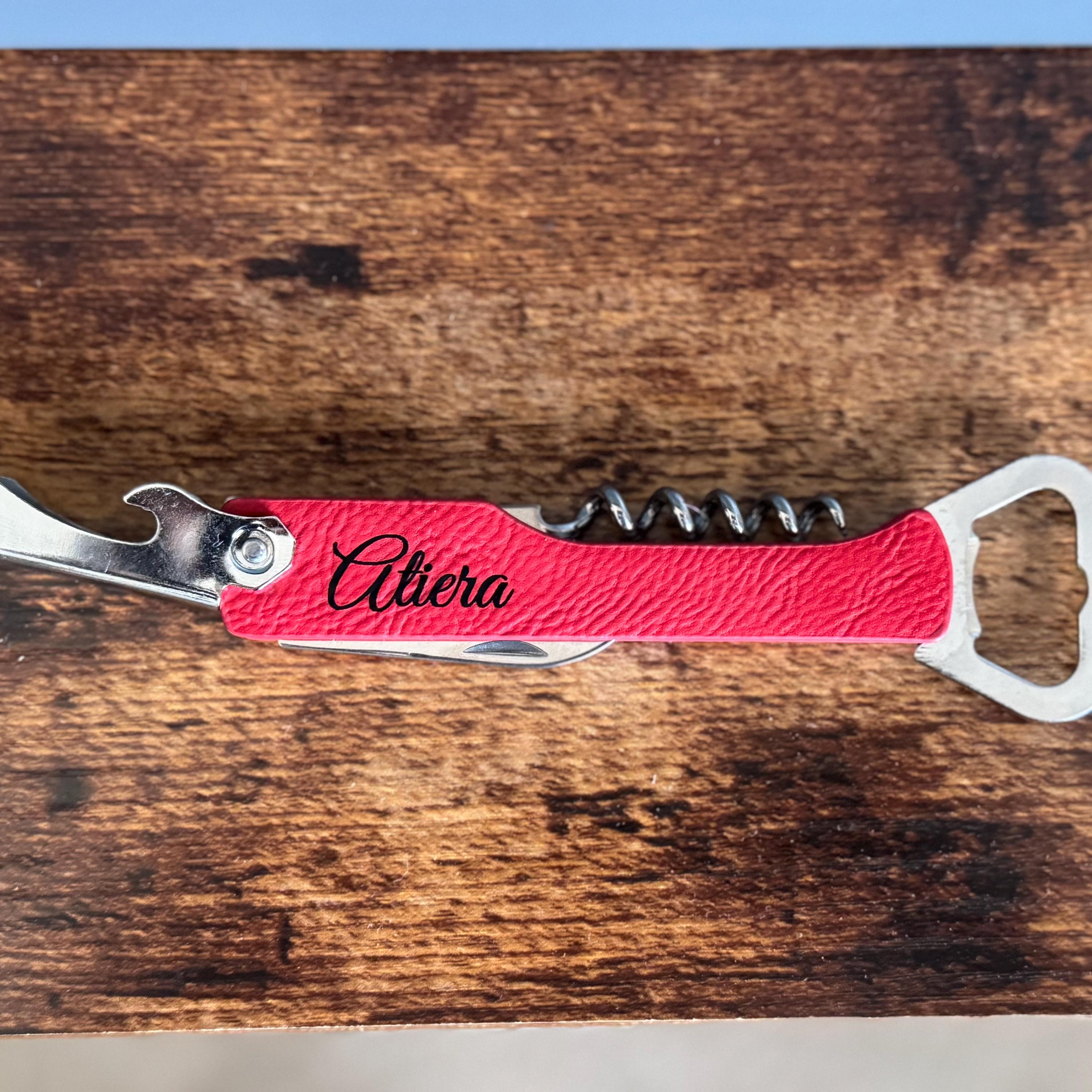Custom Engraved Bottle Opener Multi-Tool (RED)