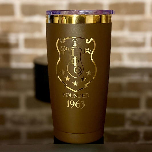 Iota Phi Theta Custom Engraved Tumbler -20 oz - nuvisionkreations