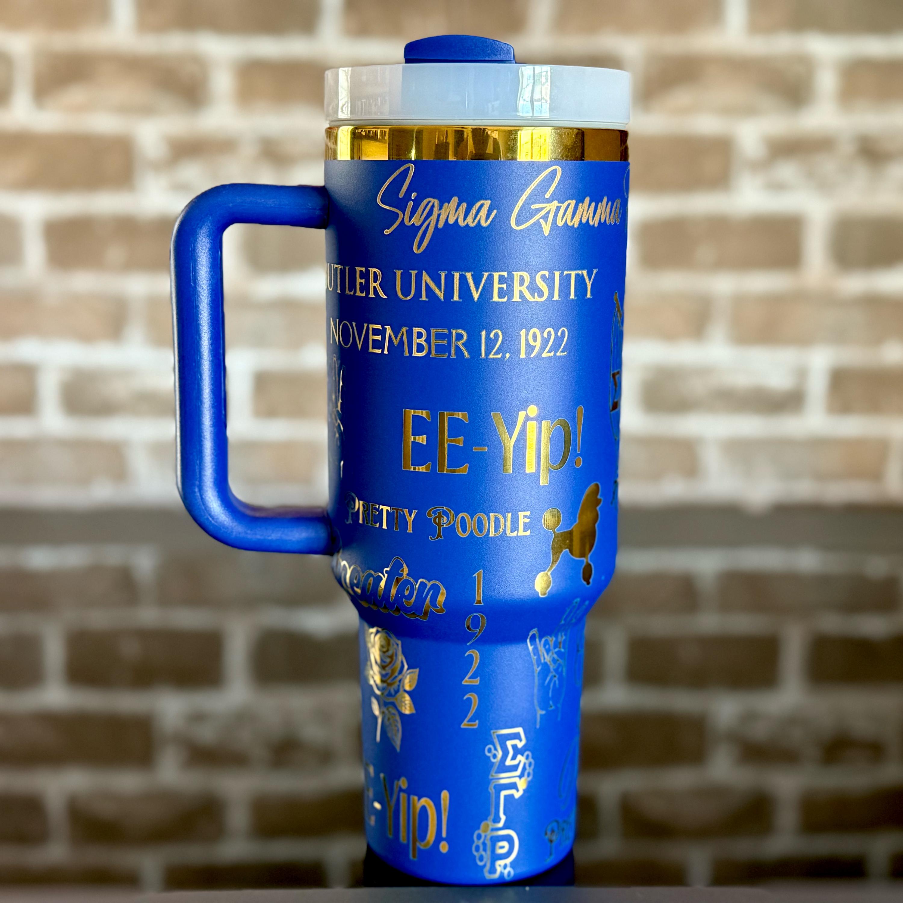 Custom Engraved Full Wrapped Sigma Gamma Rho Tumbler (40 oz) - nuvisionkreations