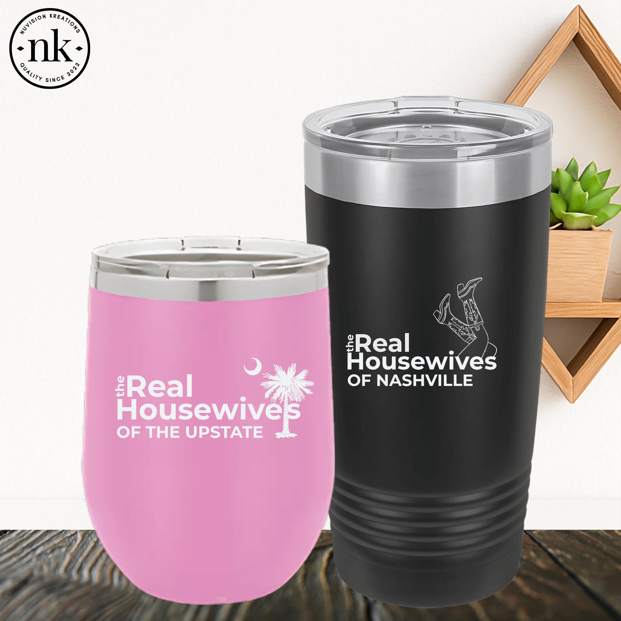 Custom 12 oz Engraved Wine Tumbler - nuvisionkreations