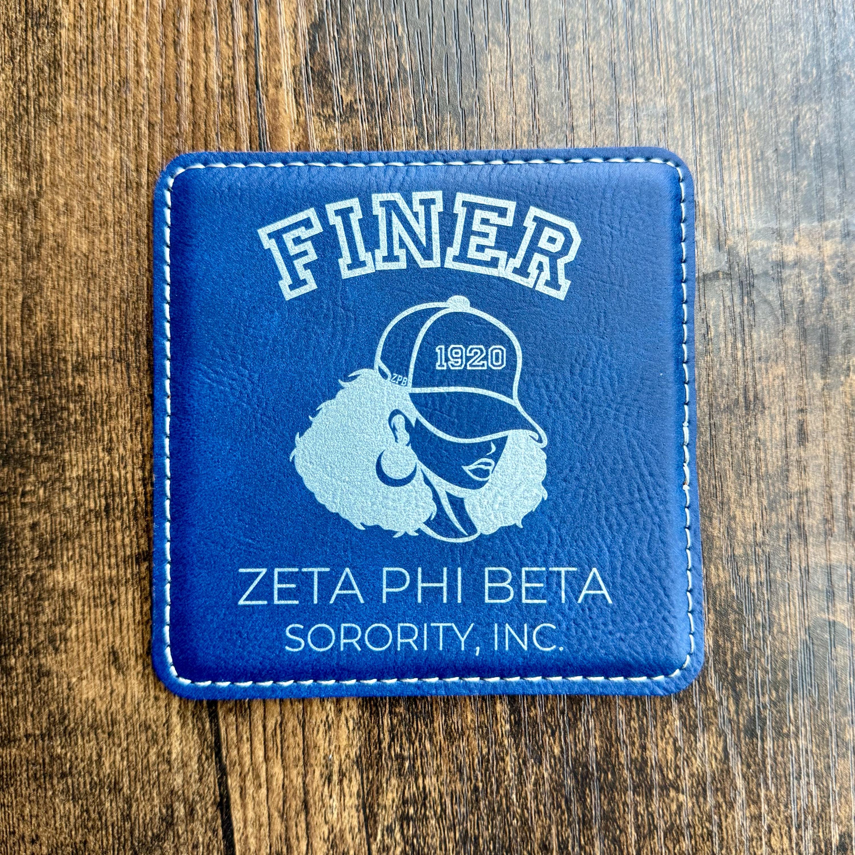 Custom Engraved Zeta Phi Beta Coasters - nuvisionkreations