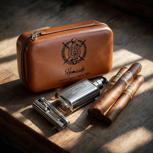 Omega Psi Phi Custom Engraved Travel Case - nuvisionkreations