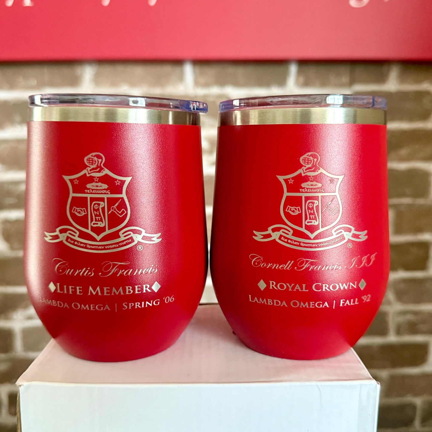 Custom Engraved Kappa Alpha Psi Wine Tumbler – 12 oz - nuvisionkreations