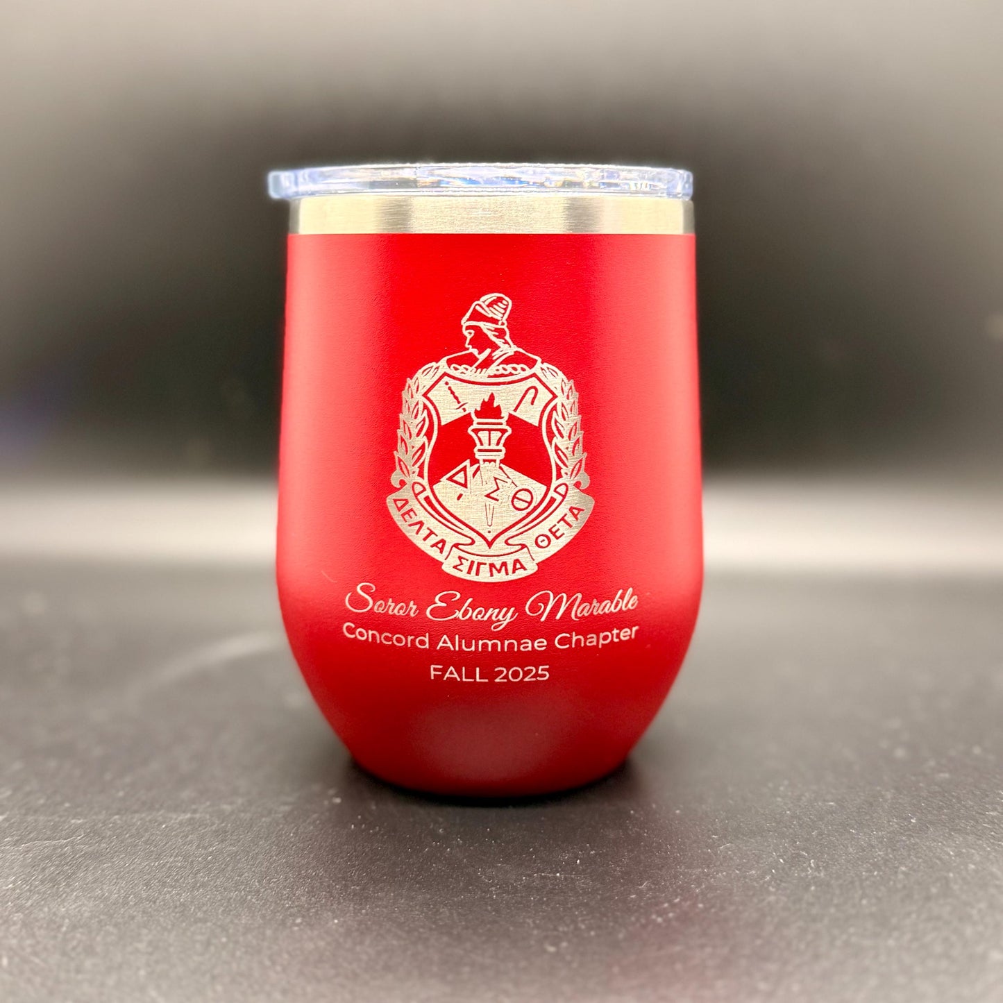 Custom Engraved Delta Sigma Theta Wine Tumbler – 12 oz - nuvisionkreations
