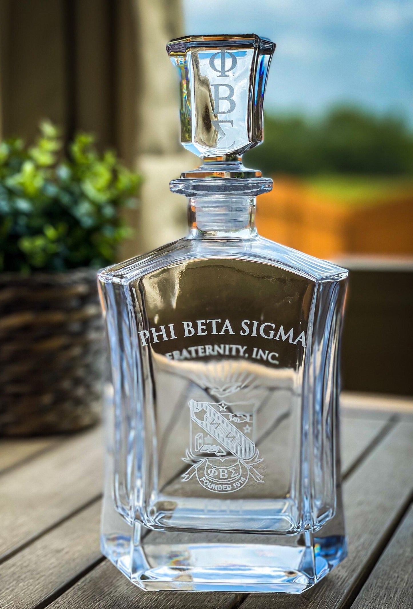 Phi Beta Sigma Custom Engraved Decanter Set - nuvisionkreations