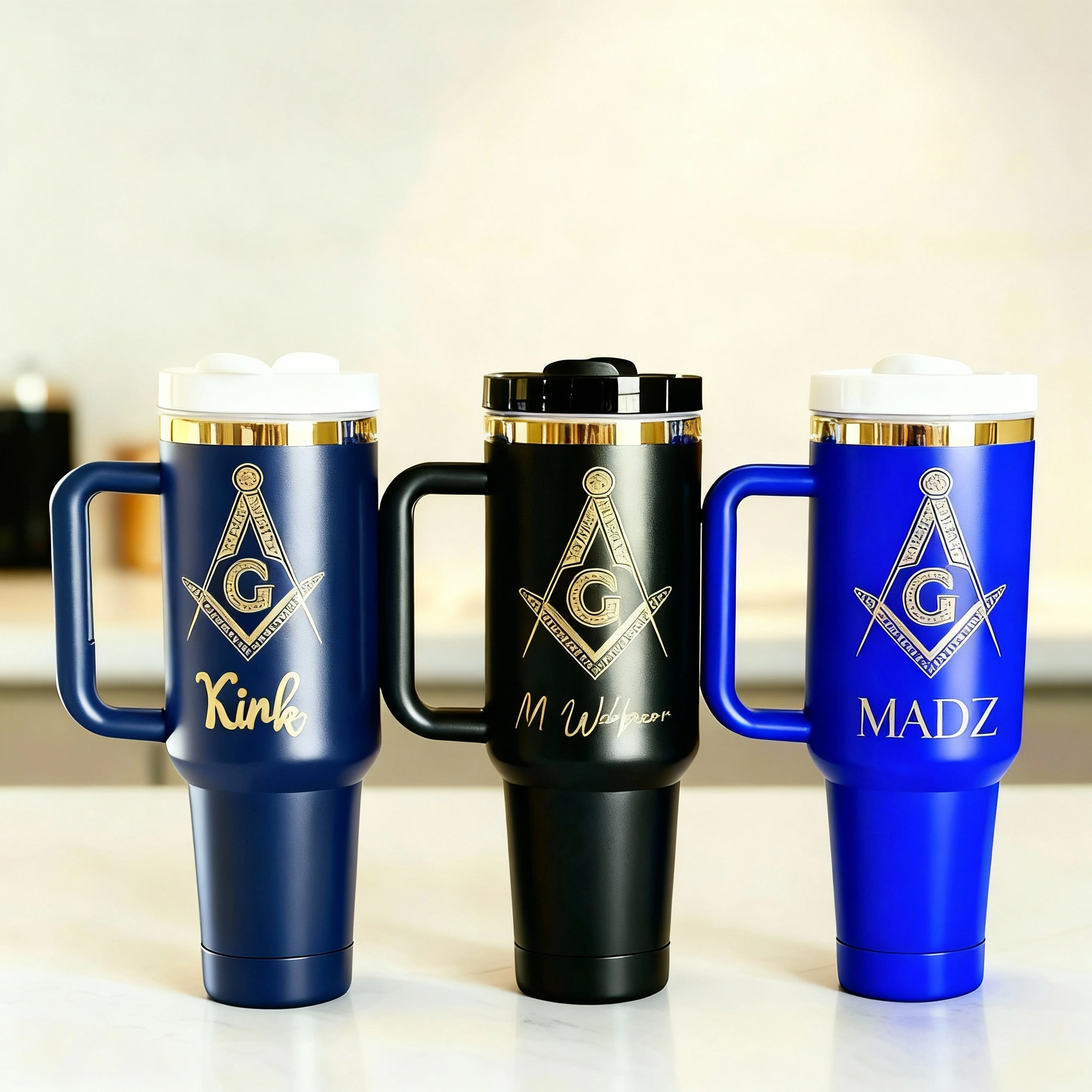 Custom Engraved Mason Tumbler - 40 oz