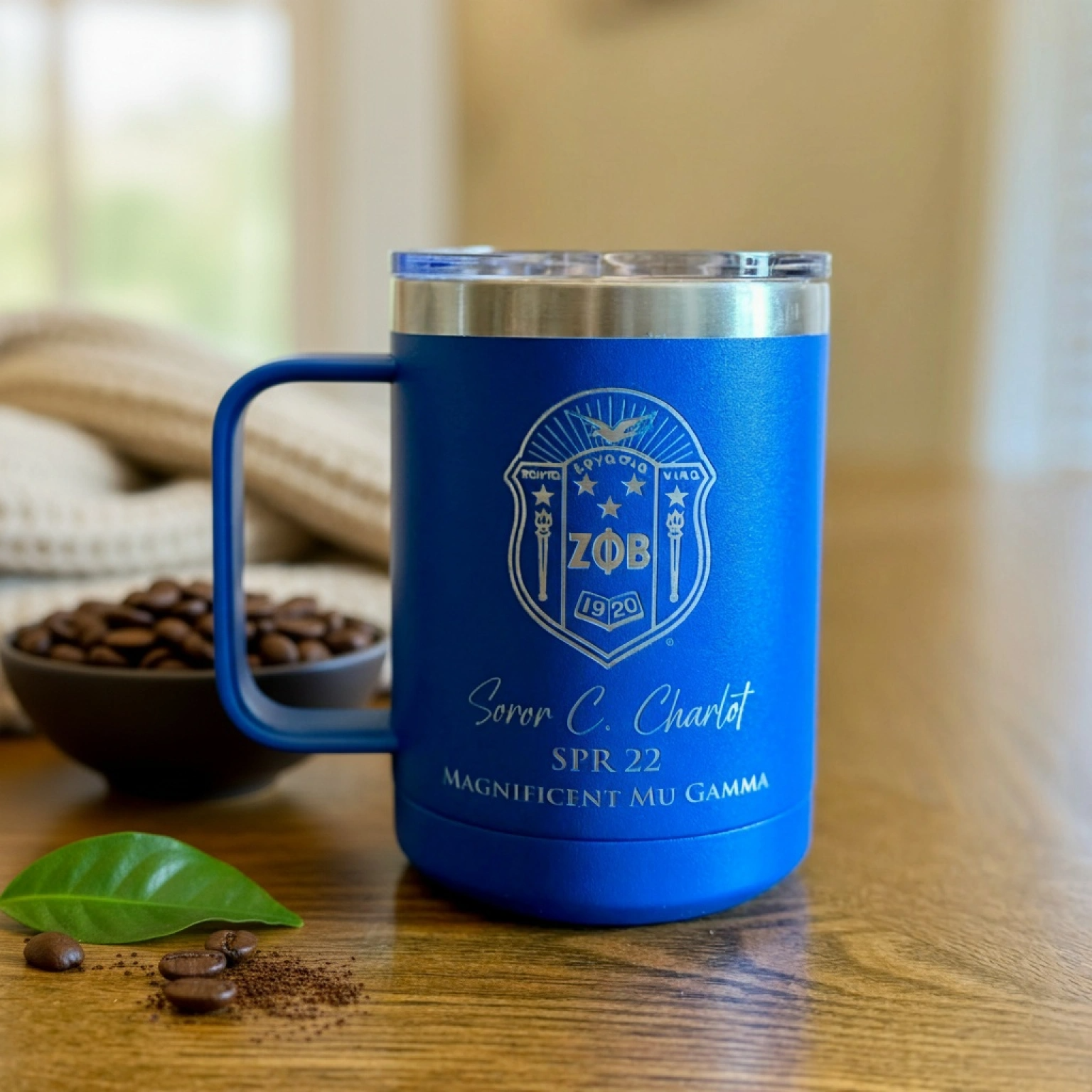 Custom Engraved Zeta Phi Beta Mug -15 oz