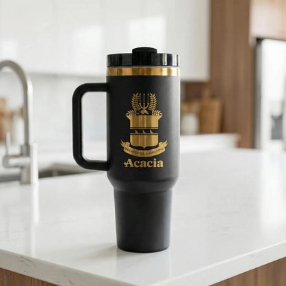 Custom Engraved Acacia Fraternity Tumbler (40 oz) - nuvisionkreations